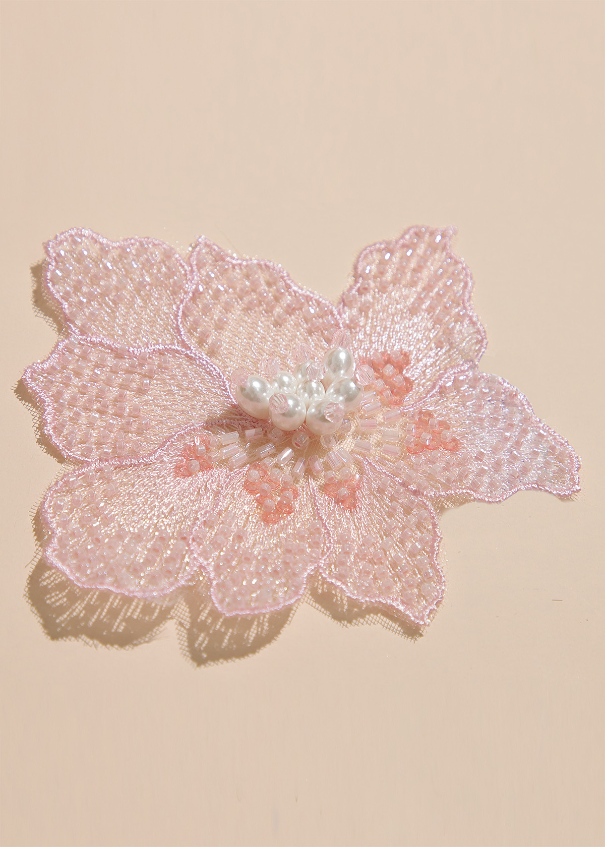 Yanzi Handmade 3d Flower Sequin Beads Applique(YZX043)