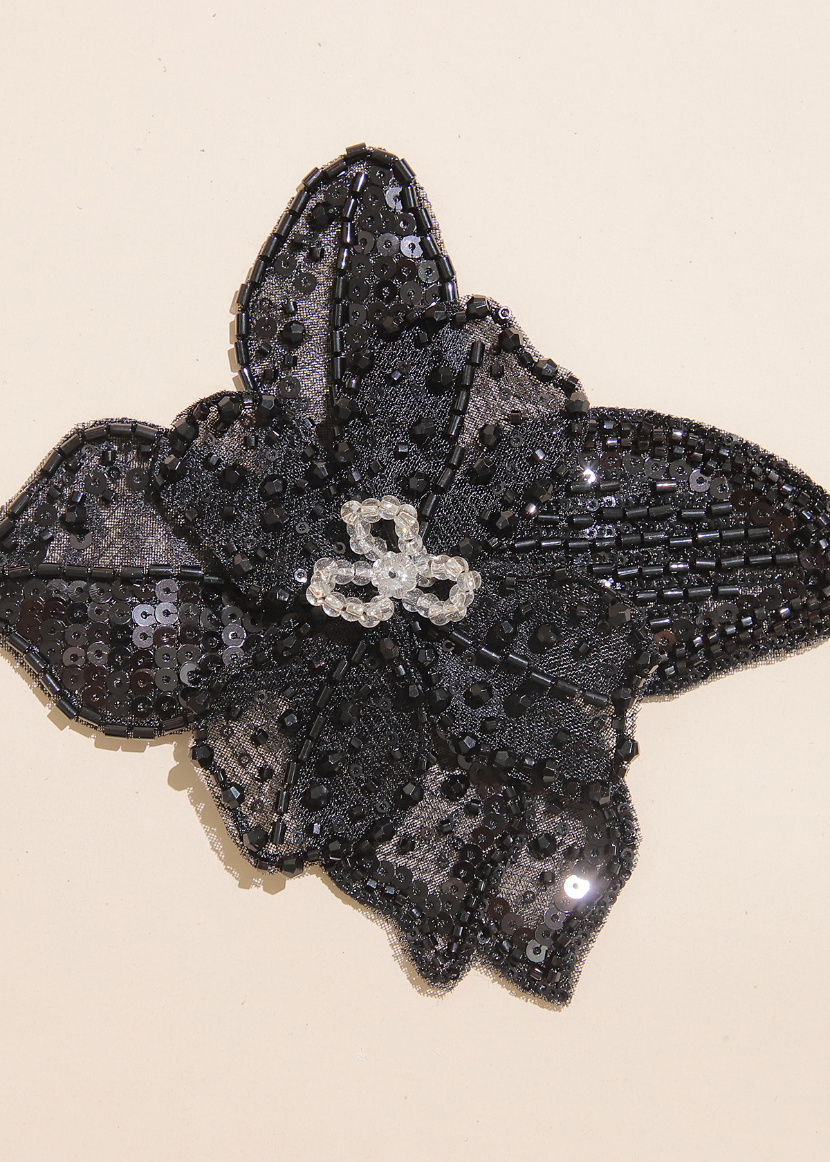 Yanzi Handmade 3d Flower Sequin Beads Applique(YZX107)