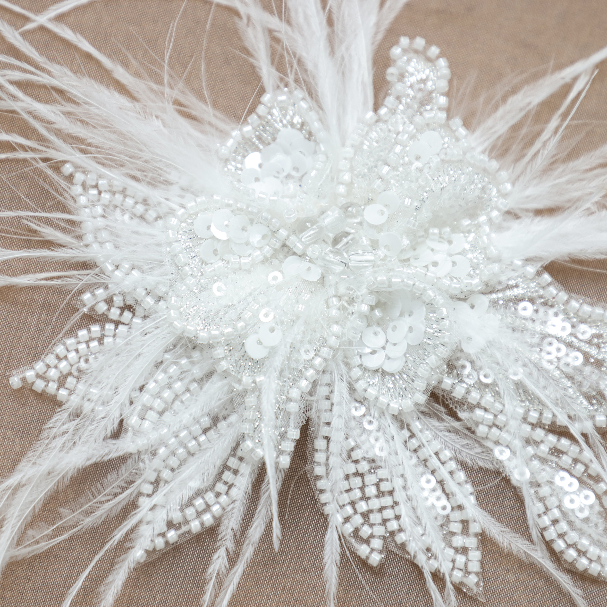 Yanzi Handmade 3d Flower Sequin Beads Applique(YZLQ005)
