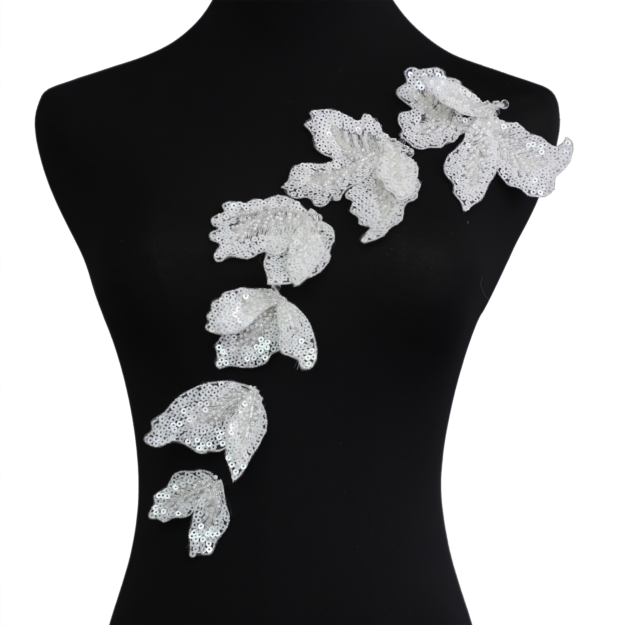 Yanzi Handmade 3d Flower Sequin Beads Applique(YZDH030)