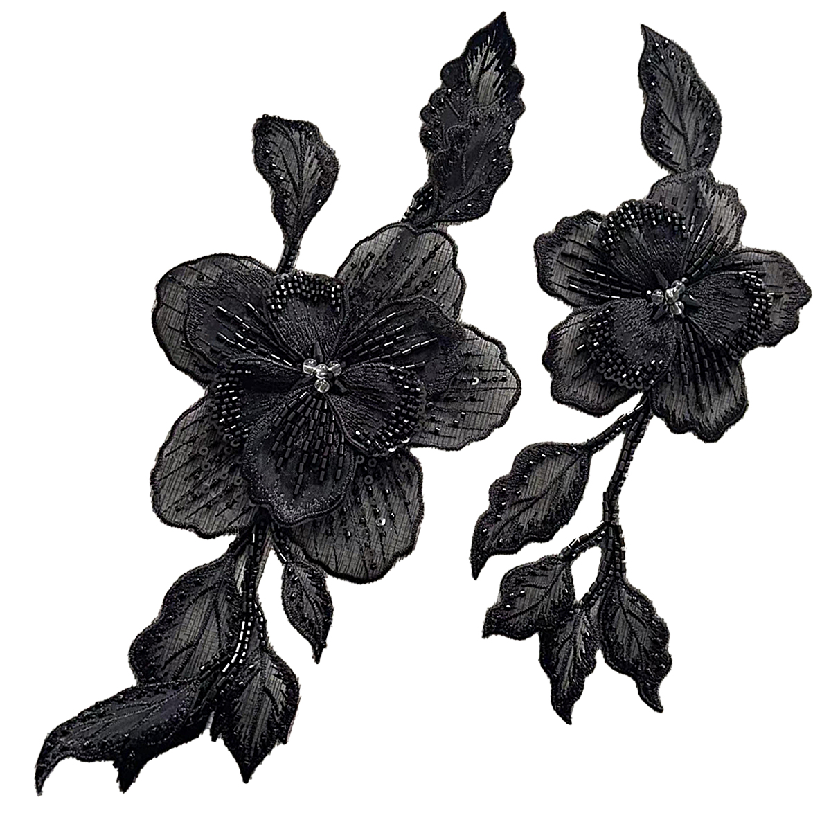 Yanzi Handmade 3d Flower Sequin Beads Applique(YZDH033)