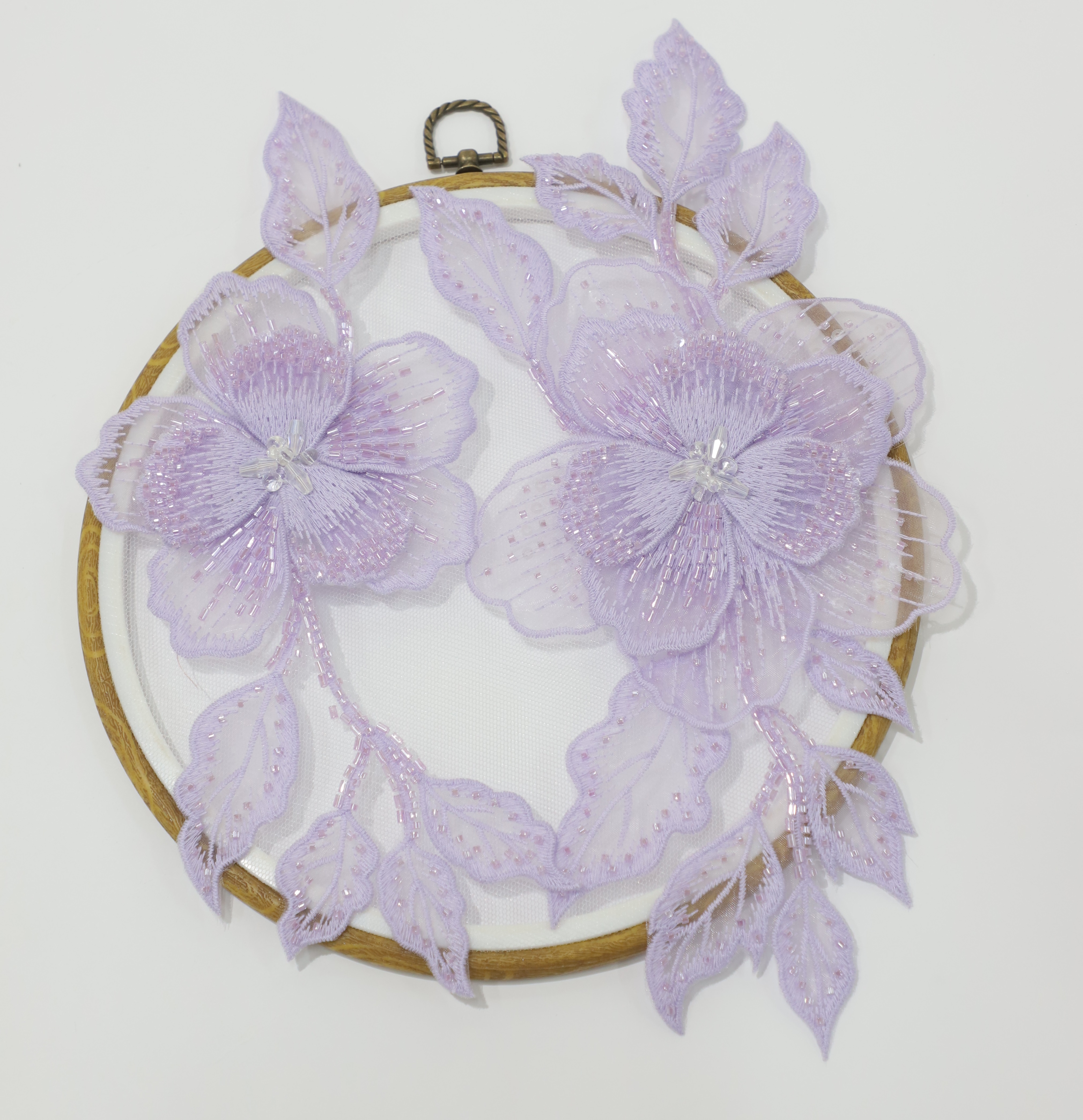 Yanzi Handmade 3d Flower Sequin Beads Applique(YZDH033)