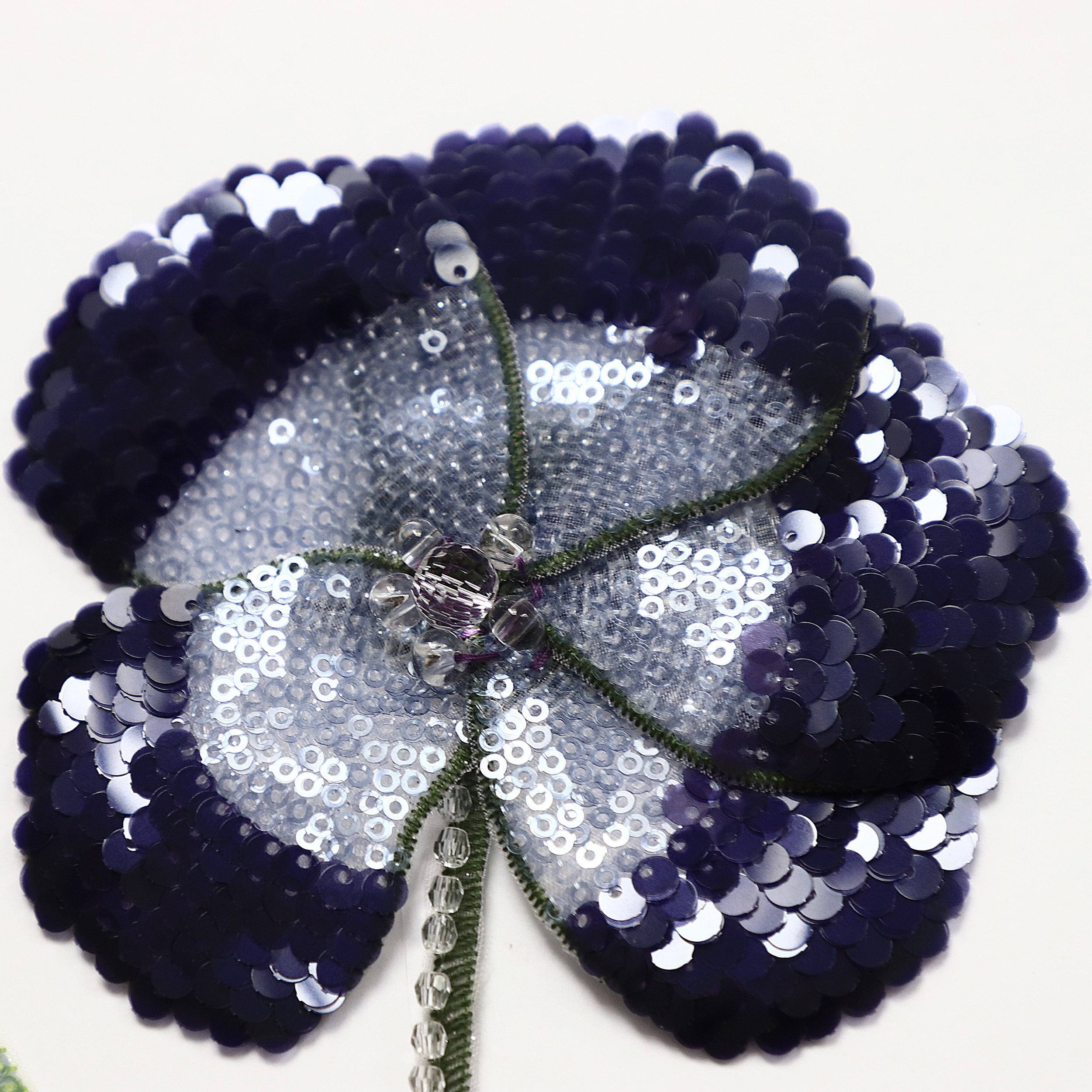 Yanzi Handmade 3d Flower Sequin Beads Applique(YZDH048)