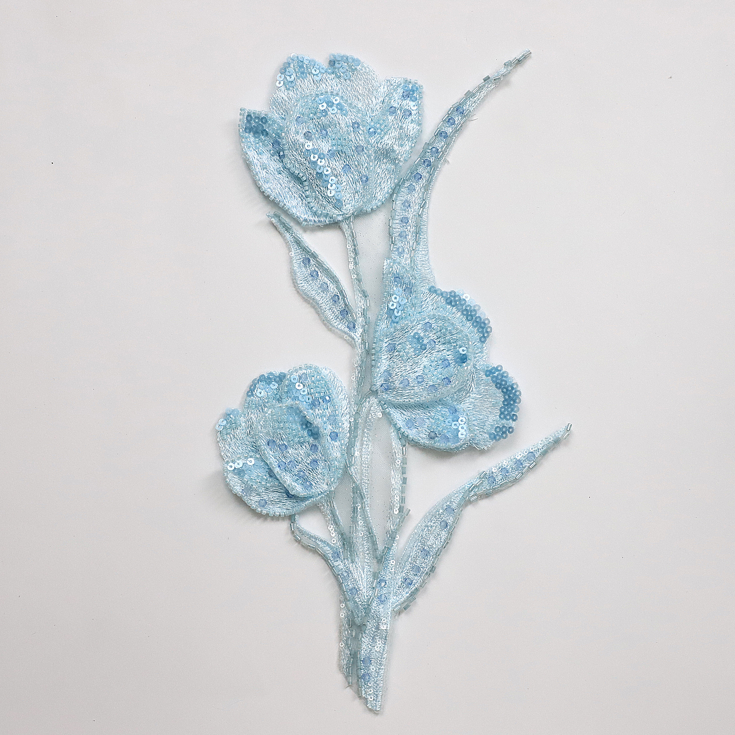 Yanzi Handmade 3d Flower Sequin Beads Applique(YZDH050)