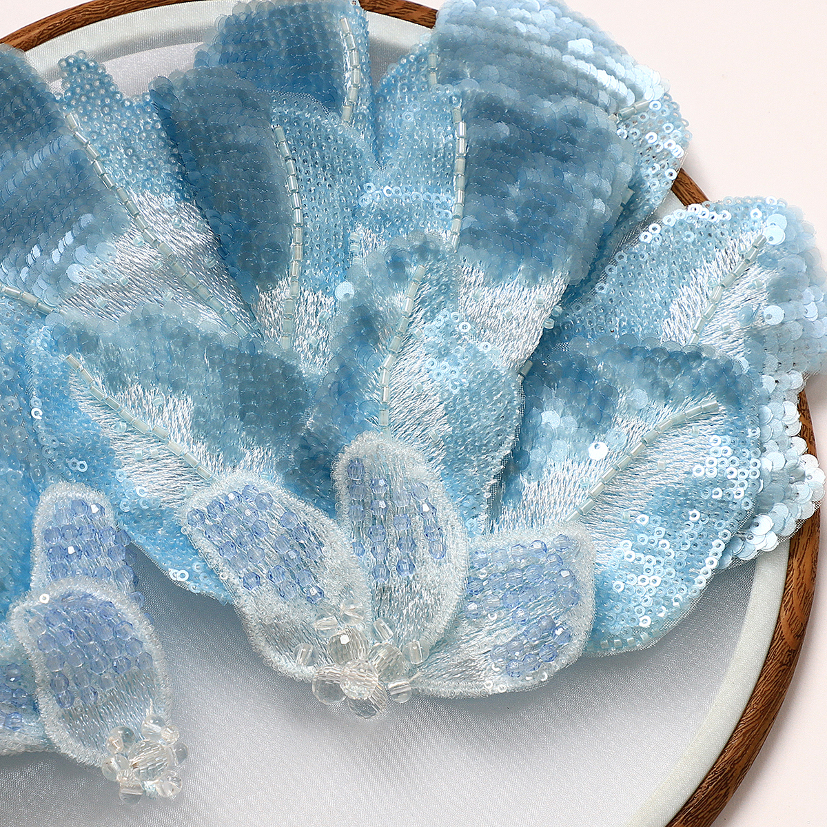 Yanzi Handmade 3d Flower Sequin Beads Applique(YZDH061)