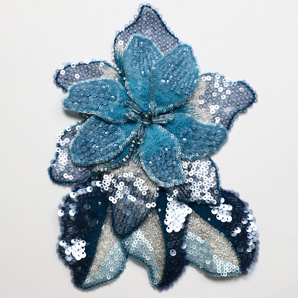 Yanzi Handmade 3d Flower Sequin Beads Applique(YZDH064)