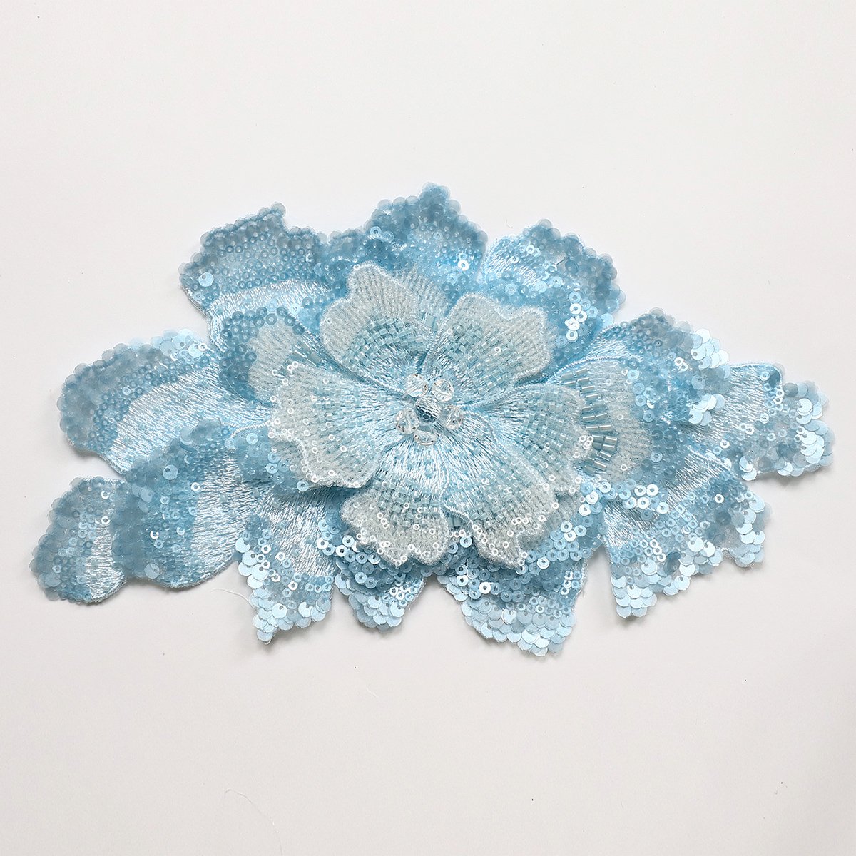 Yanzi Handmade 3d Flower Sequin Beads Applique(YZDH065)