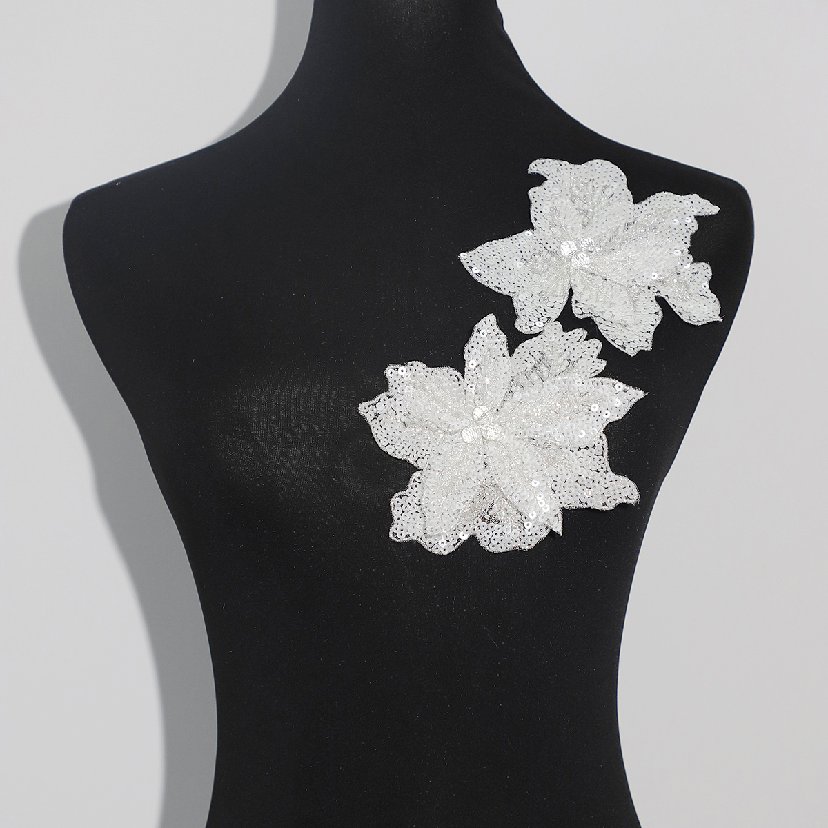 Yanzi Handmade 3d Flower Sequin Beads Applique(YZDH066)