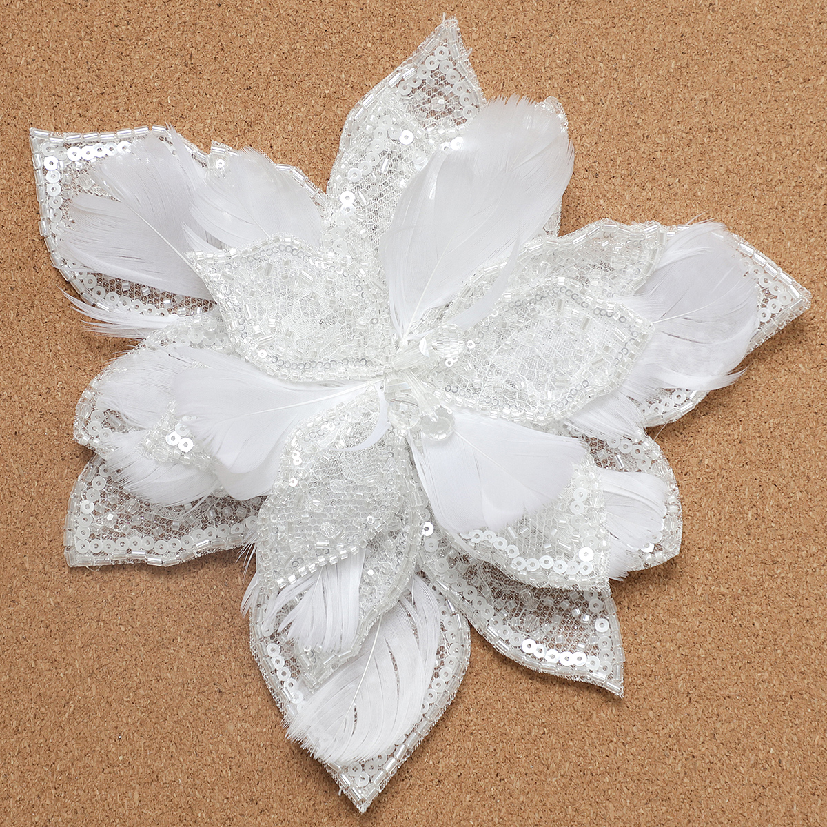 Yanzi Handmade 3d Flower Sequin Beads Applique(YZDH068)
