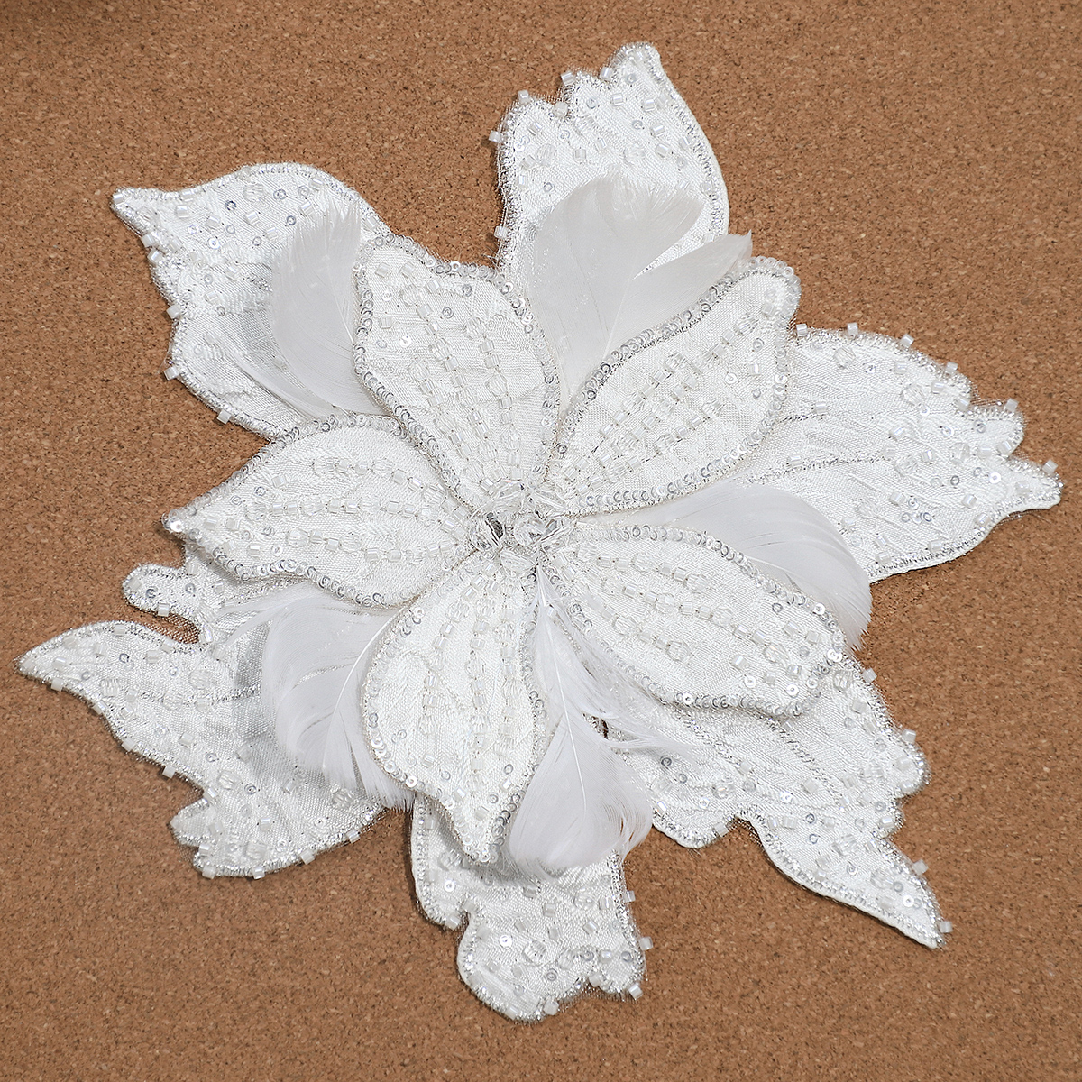 Yanzi Handmade 3d Flower Sequin Beads Applique(YZDH072)