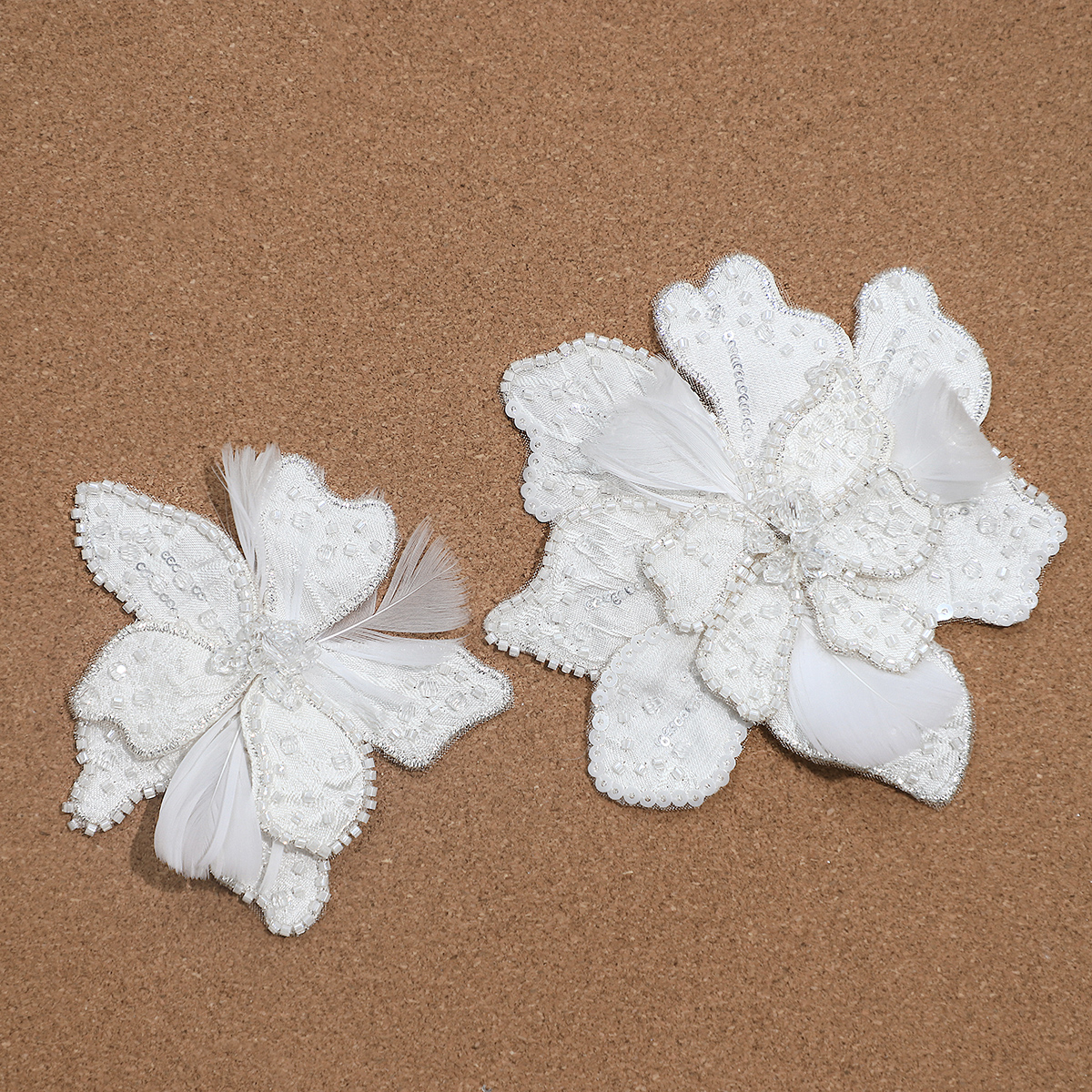 Yanzi Handmade 3d Flower Sequin Beads Applique(YZDH074)