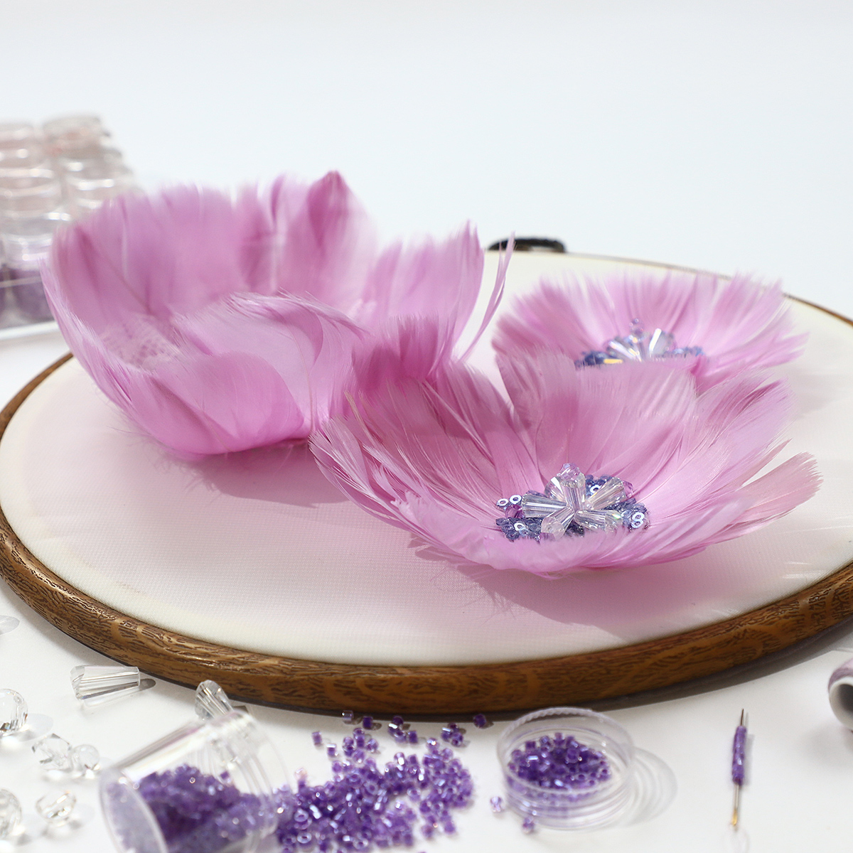 Yanzi Handmade 3d Flower Sequin Beads Applique(YZDH082)