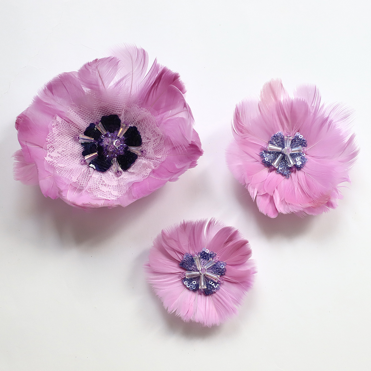Yanzi Handmade 3d Flower Sequin Beads Applique(YZDH082)