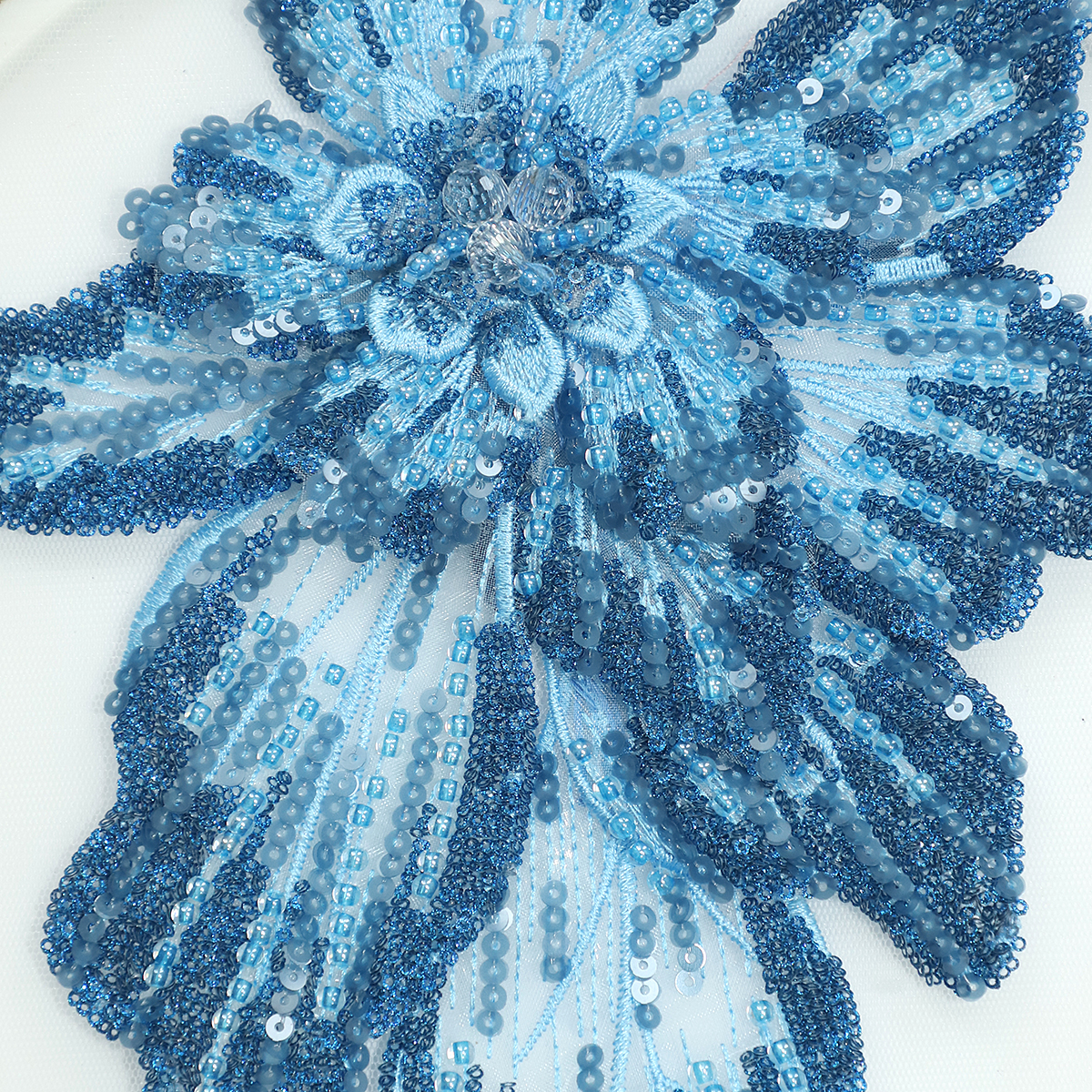 Yanzi Handmade 3d Flower Sequin Beads Applique(YZDH139)