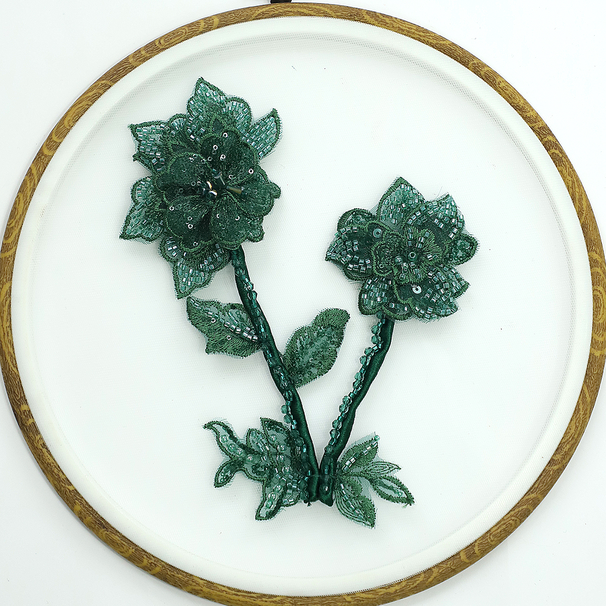 Yanzi Handmade 3d Flower Sequin Beads Applique(YZDH141)