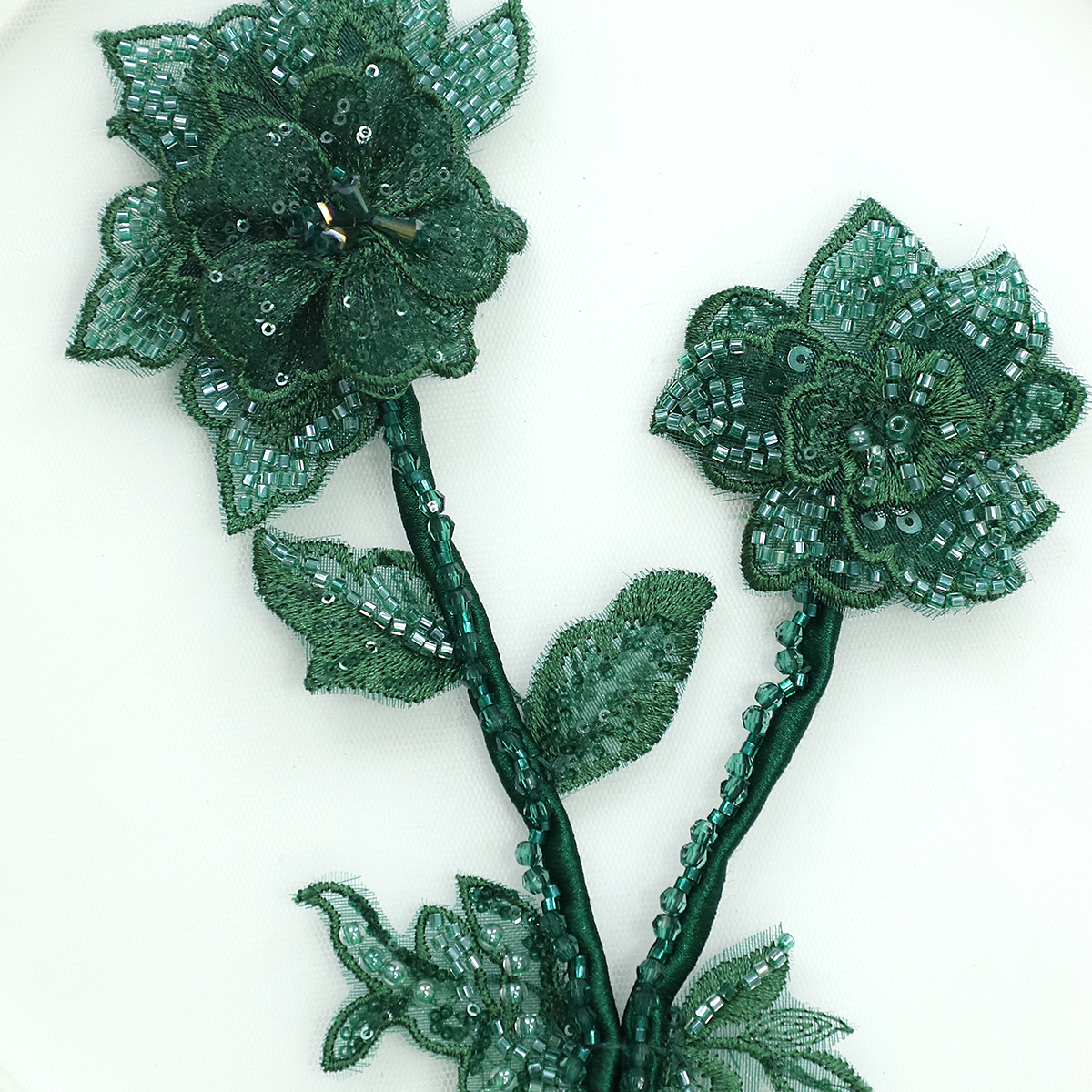 Yanzi Handmade 3d Flower Sequin Beads Applique(YZDH141)