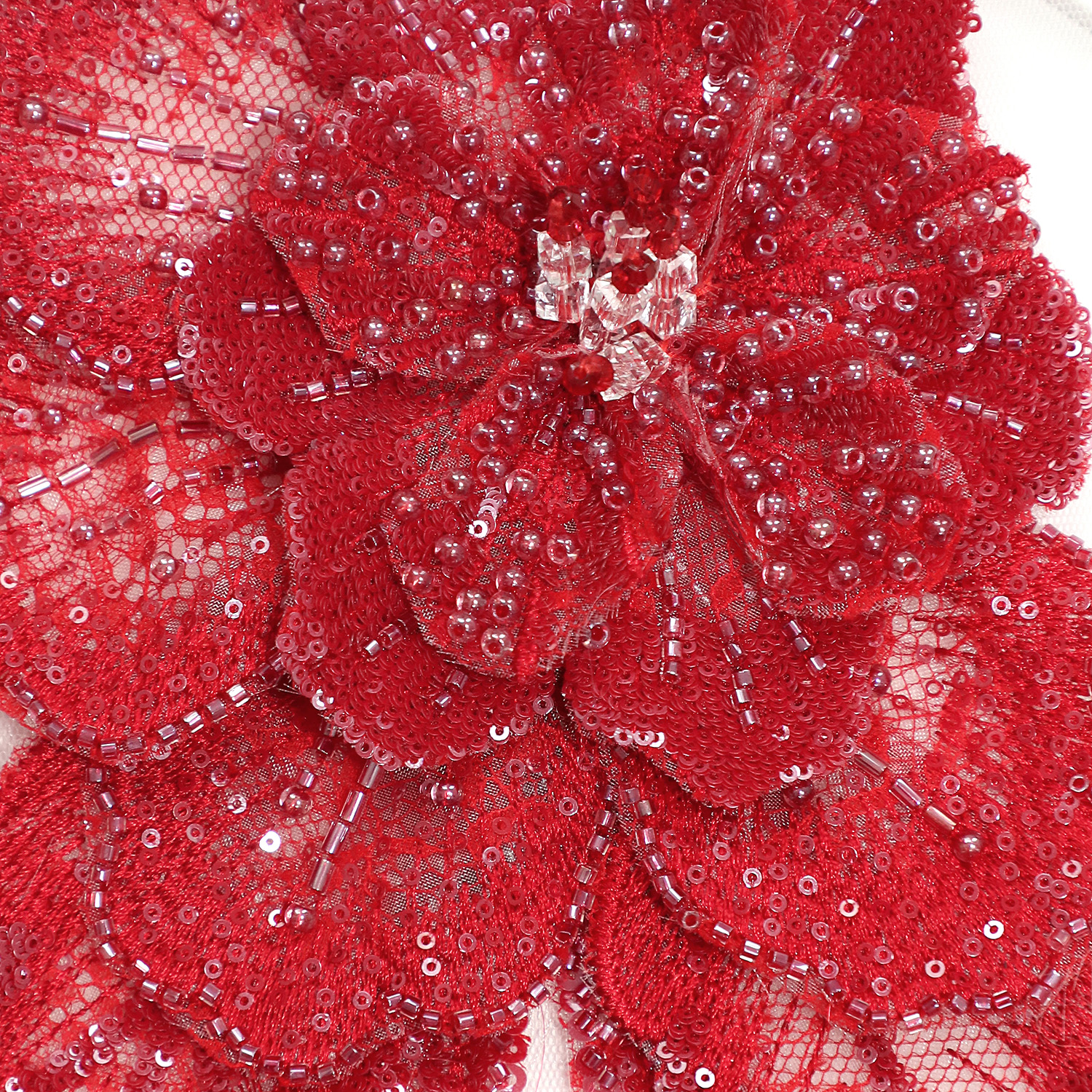 Yanzi Handmade 3d Flower Sequin Beads Applique for Dress Clothing Accessories (YZDH145）