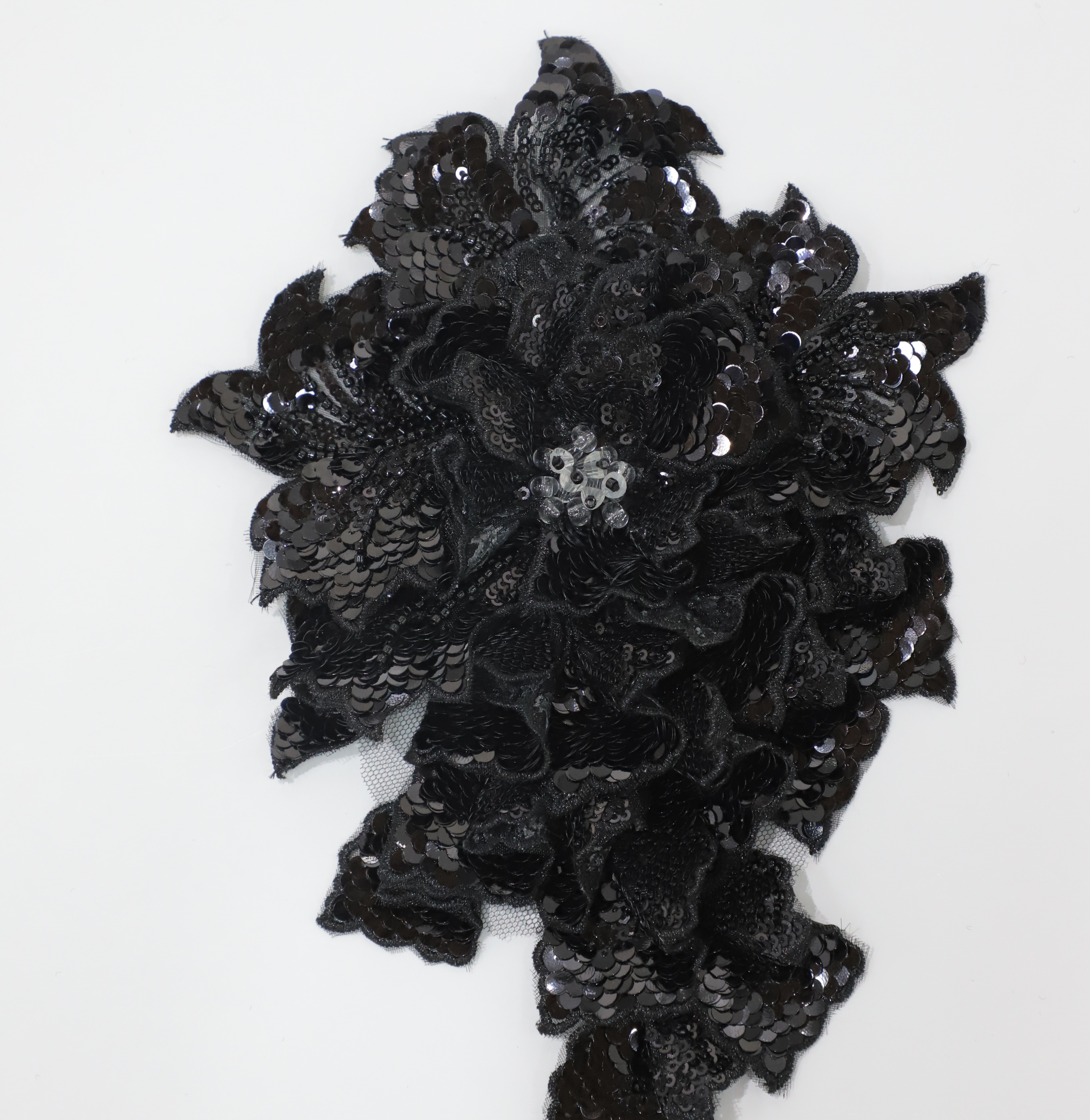 Yanzi Handmade 3d Flower Sequin Beads Applique(YZLQ008)