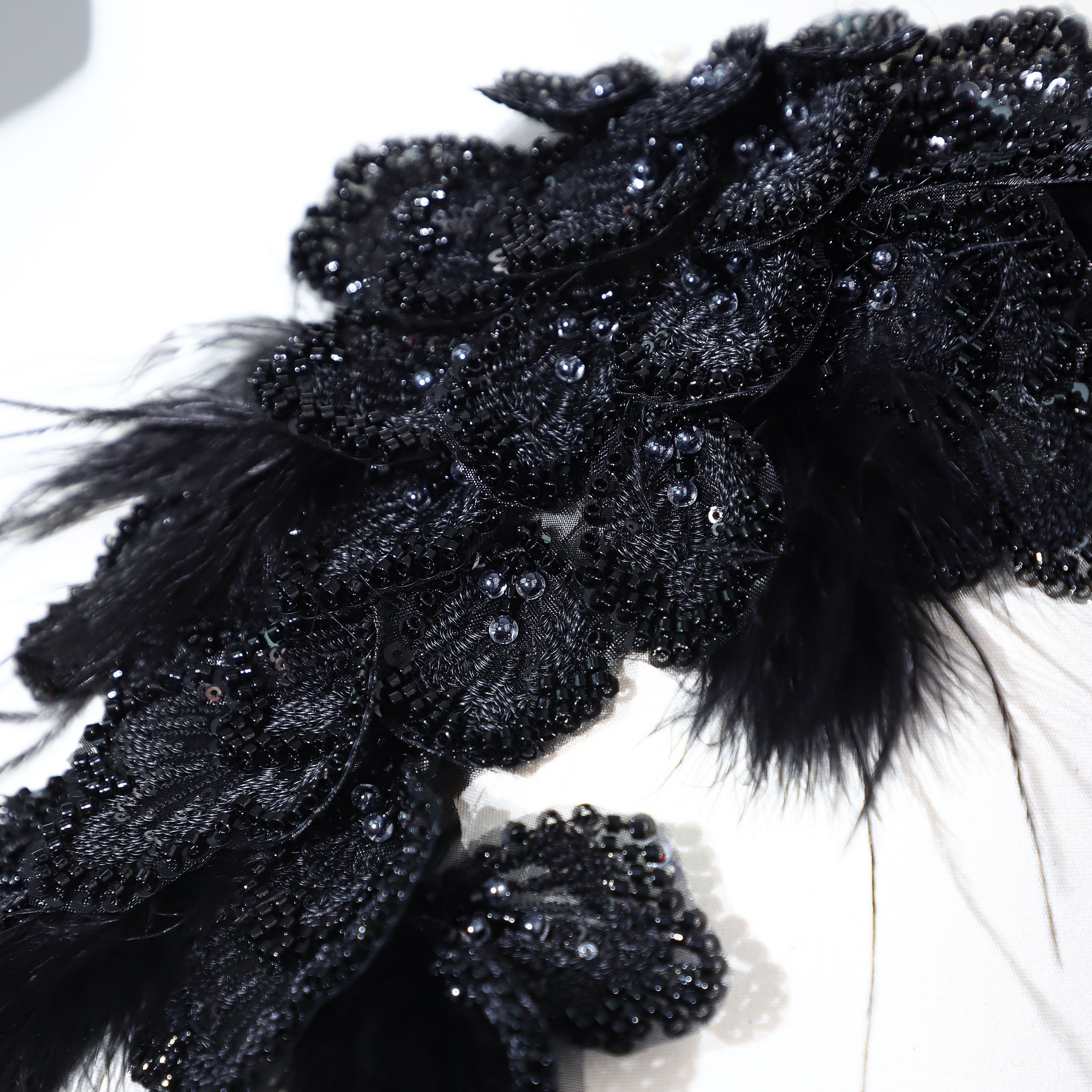 Yanzi Handmade 3d Flower Sequin Beads Applique(YZLQ001)