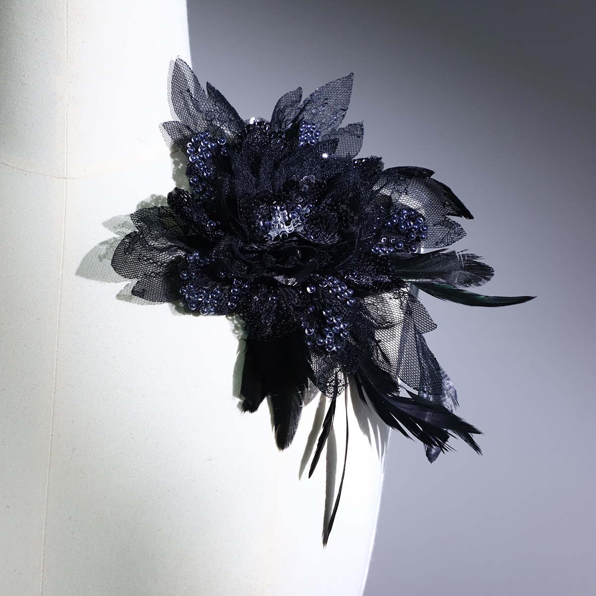 Yanzi Handmade 3d Flower Sequin Beads Applique(YZLQ002)