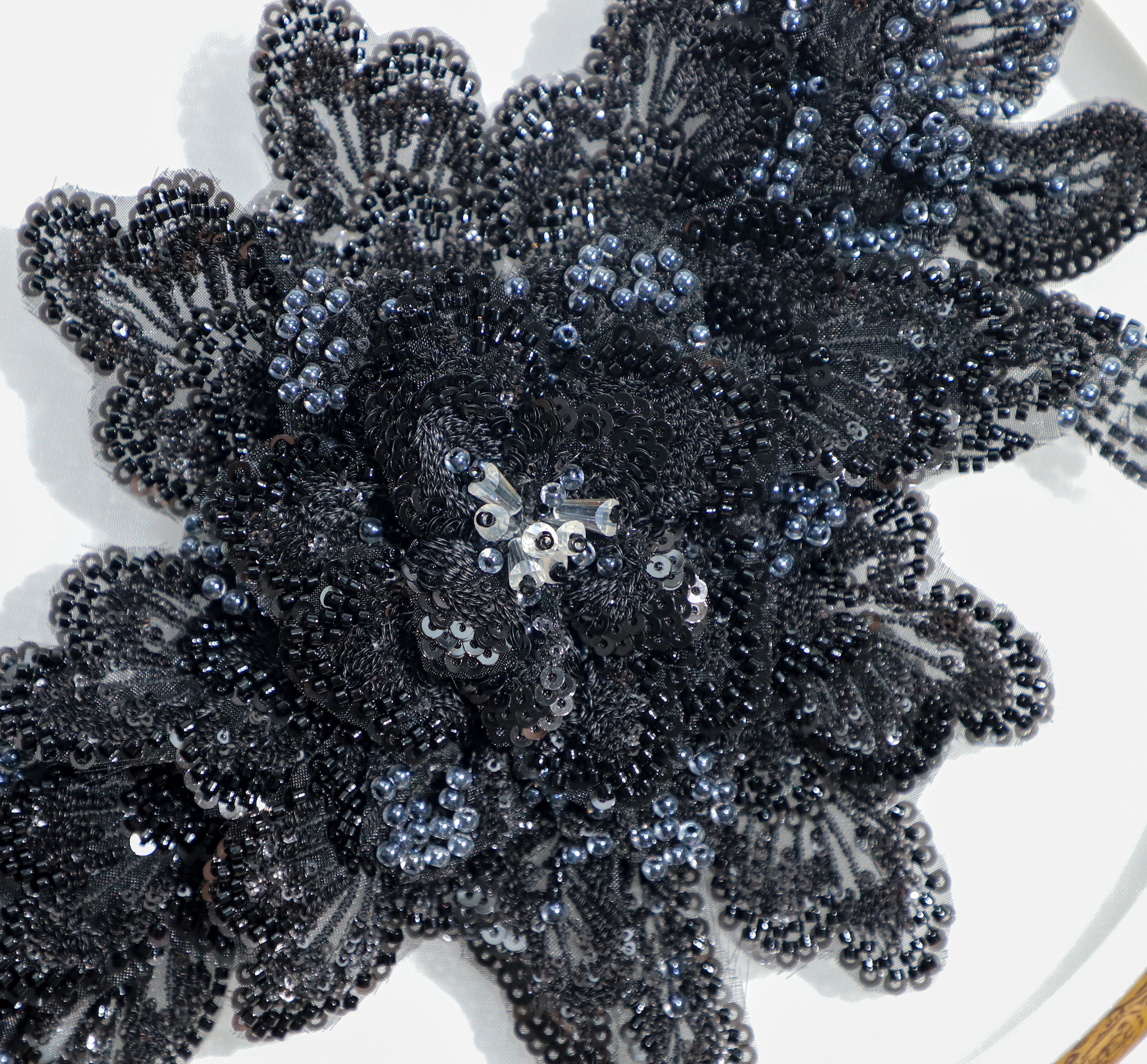 Yanzi Handmade 3d Flower Sequin Beads Applique(YZLQ003)