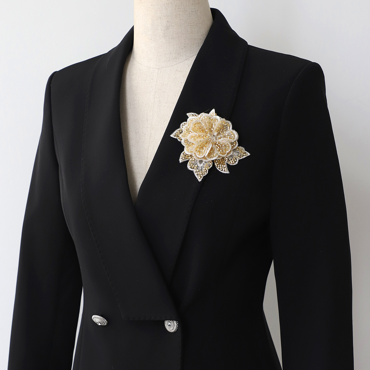 Yanzi Handmade 3d Flower Sequin Beads Applique(YZLQ010)