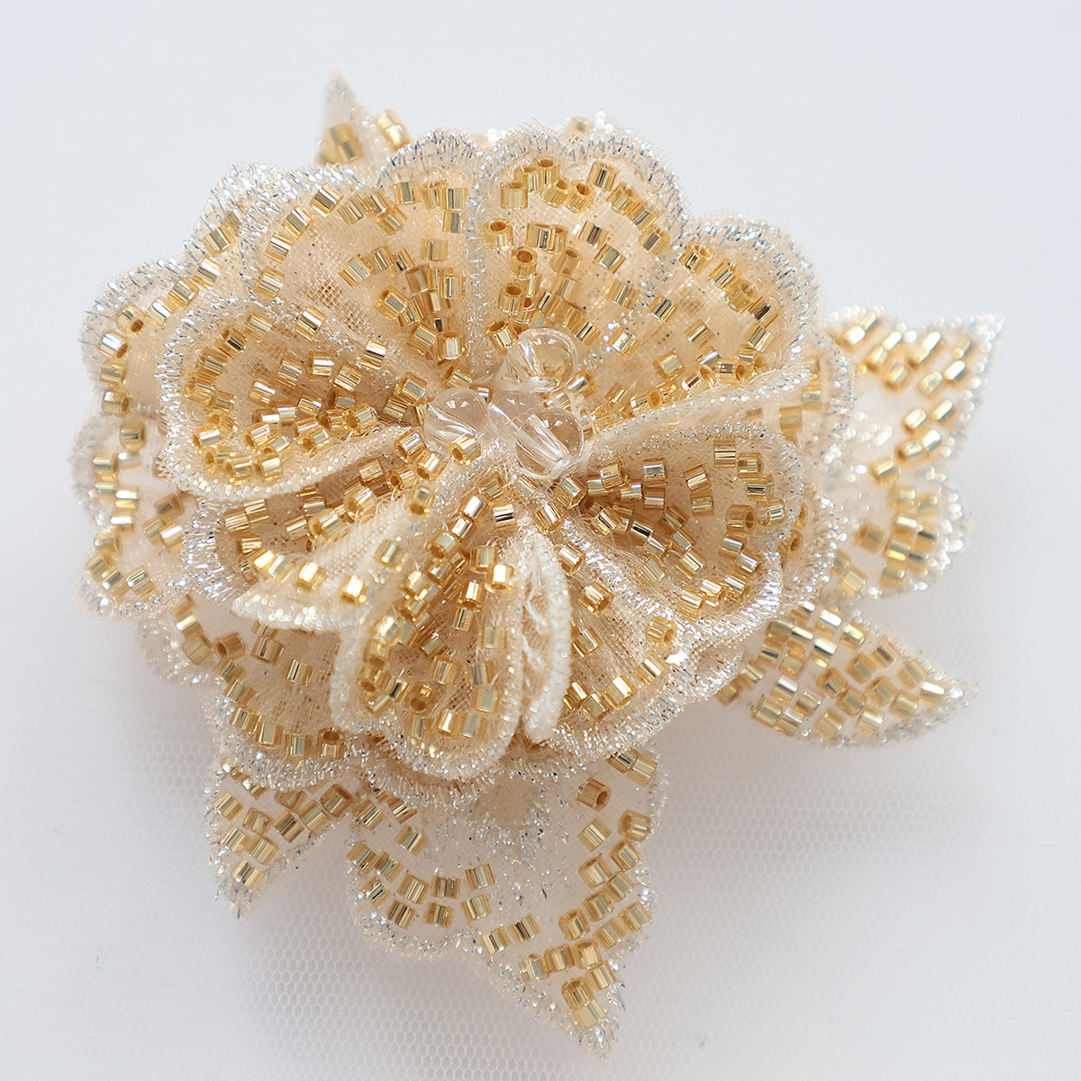 Yanzi Handmade 3d Flower Sequin Beads Applique(YZLQ010)