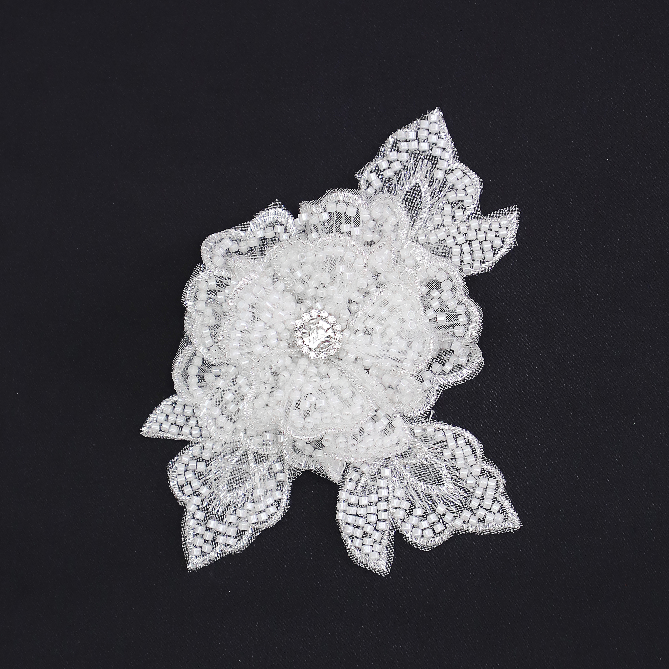 Yanzi Handmade 3d Flower Sequin Beads Applique(YZLQ010)