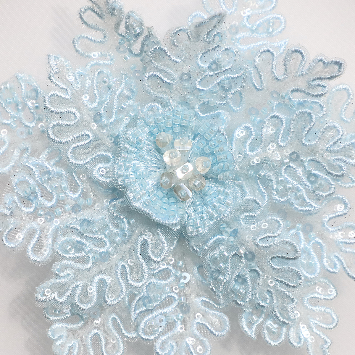 Yanzi Handmade 3d Flower Sequin Beads Applique(YZLQ027)