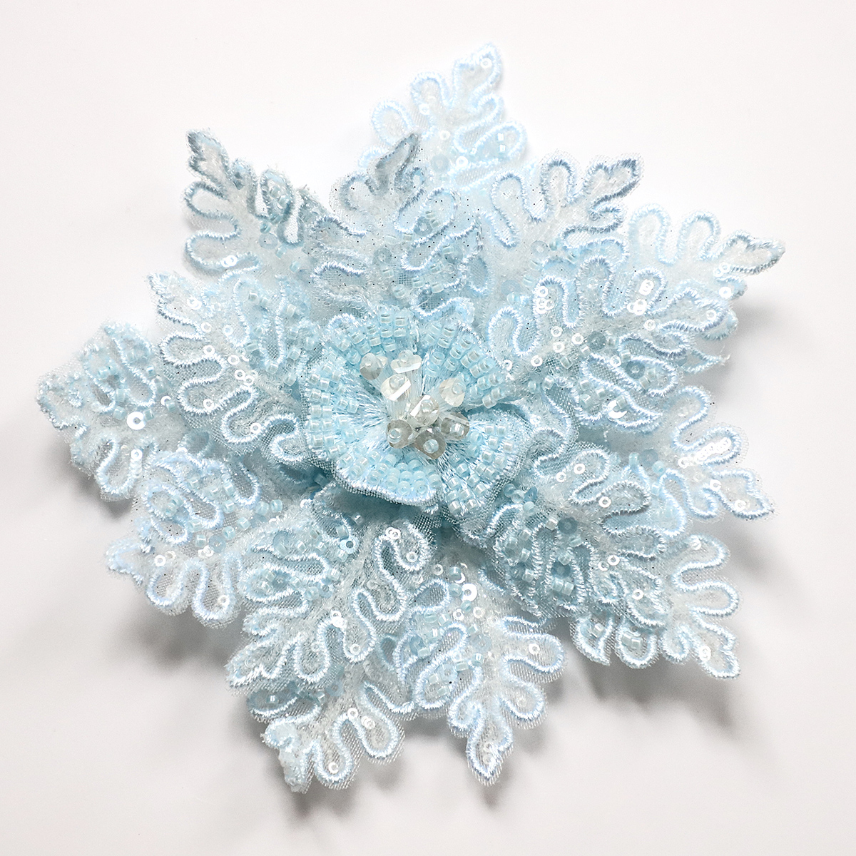 Yanzi Handmade 3d Flower Sequin Beads Applique(YZLQ027)