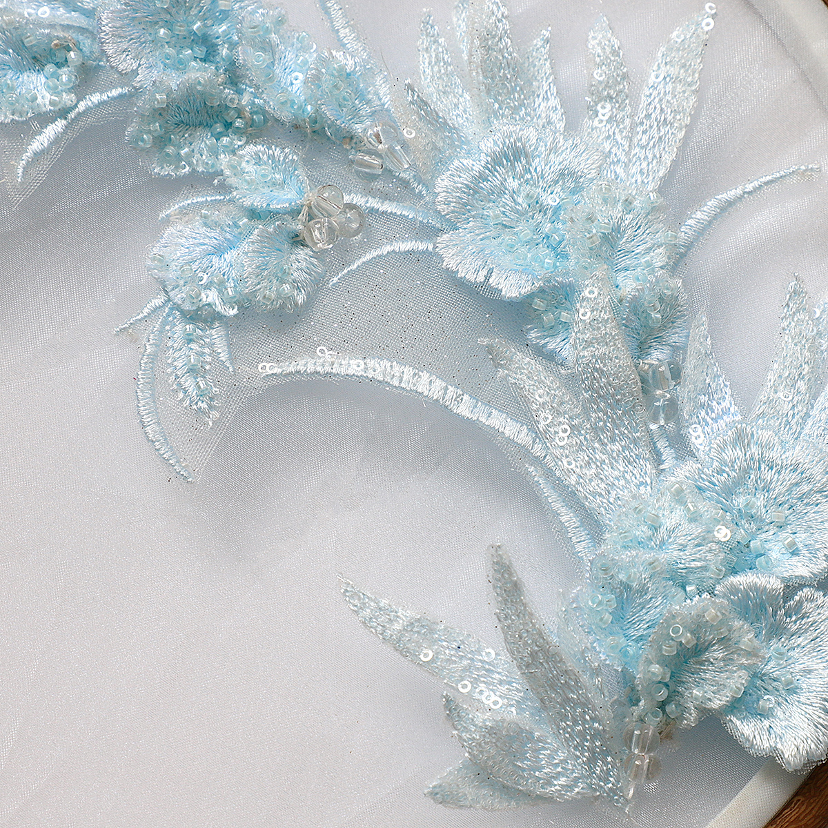 Yanzi Handmade 3d Flower Sequin Beads Applique(YZLQ031)