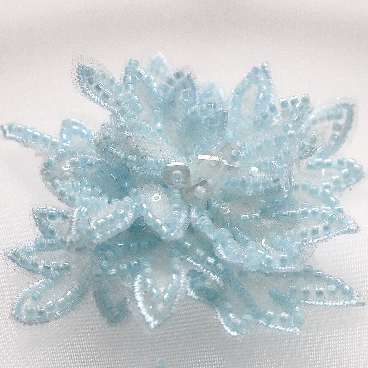 Yanzi Handmade 3d Flower Sequin Beads Applique(YZLQ033)