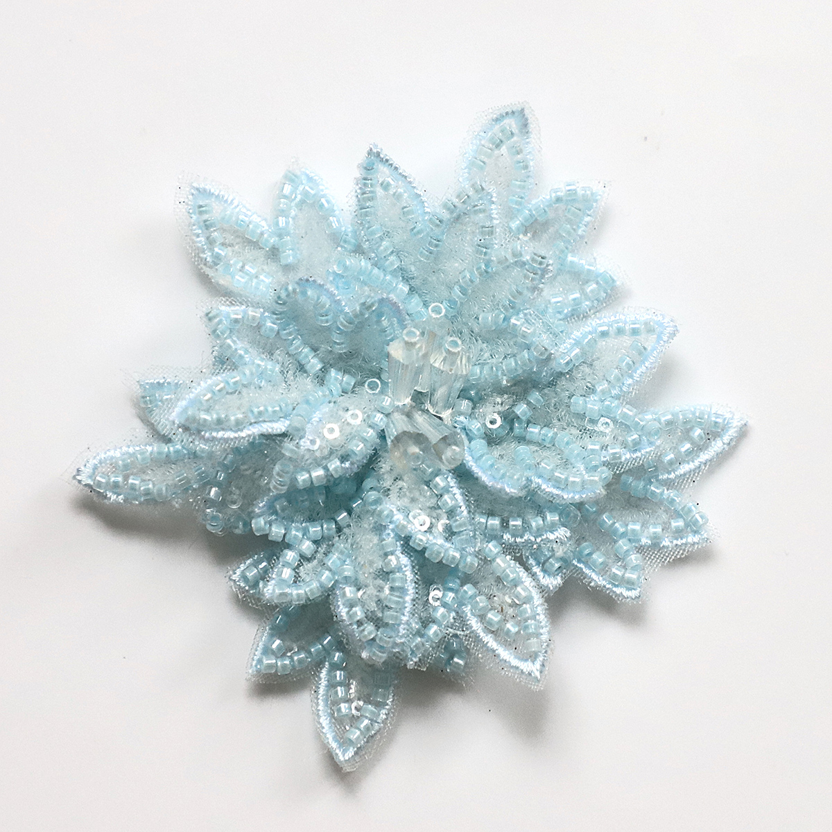 Yanzi Handmade 3d Flower Sequin Beads Applique(YZLQ033)