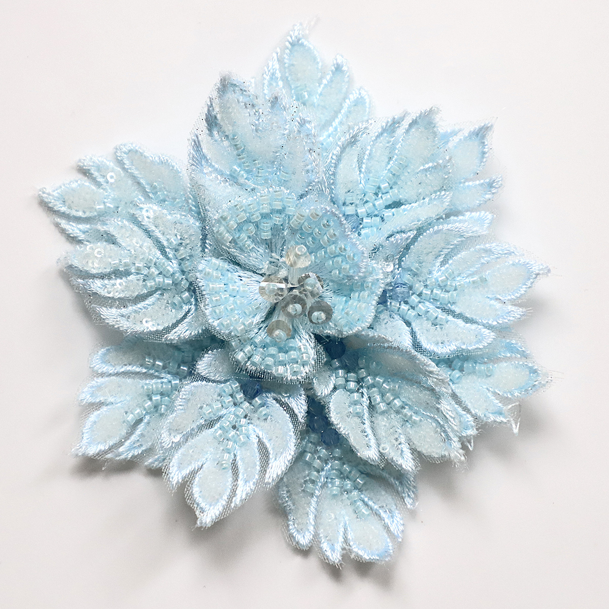 Yanzi Handmade 3d Flower Sequin Beads Applique(YZLQ034)
