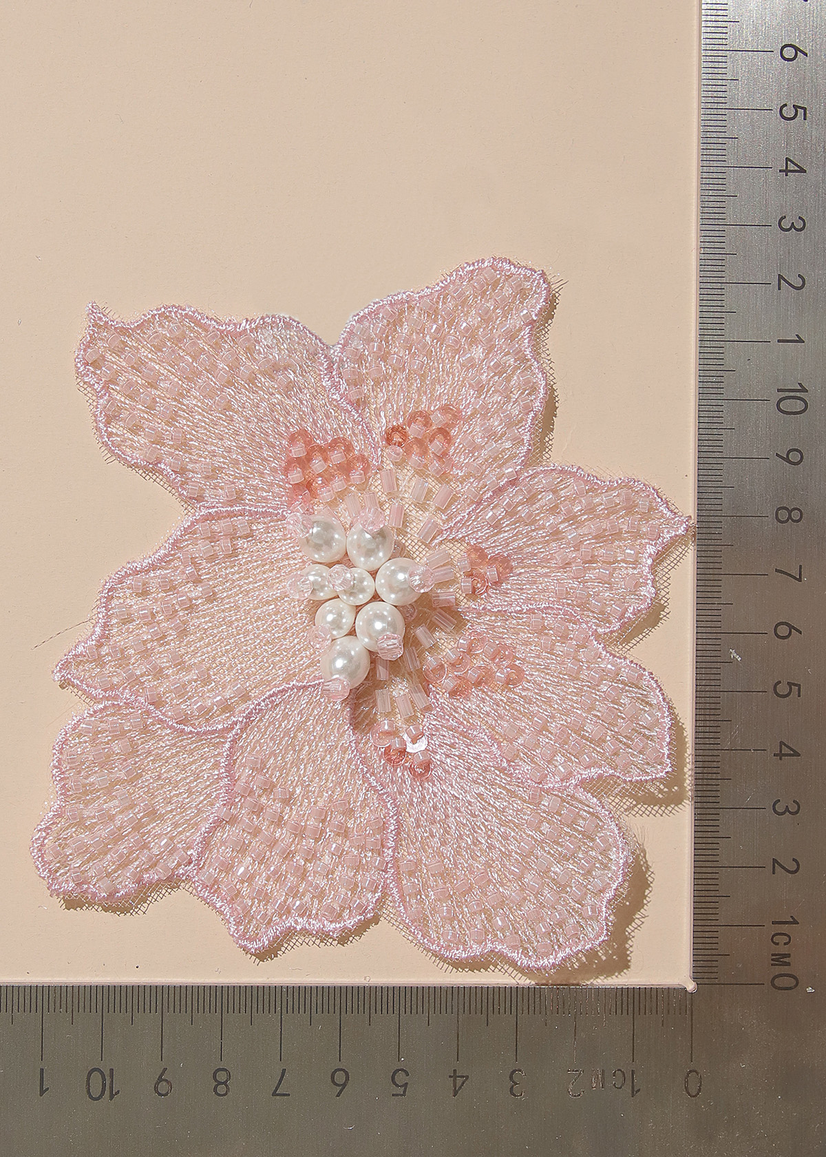 Yanzi Handmade 3d Flower Sequin Beads Applique(YZX043)