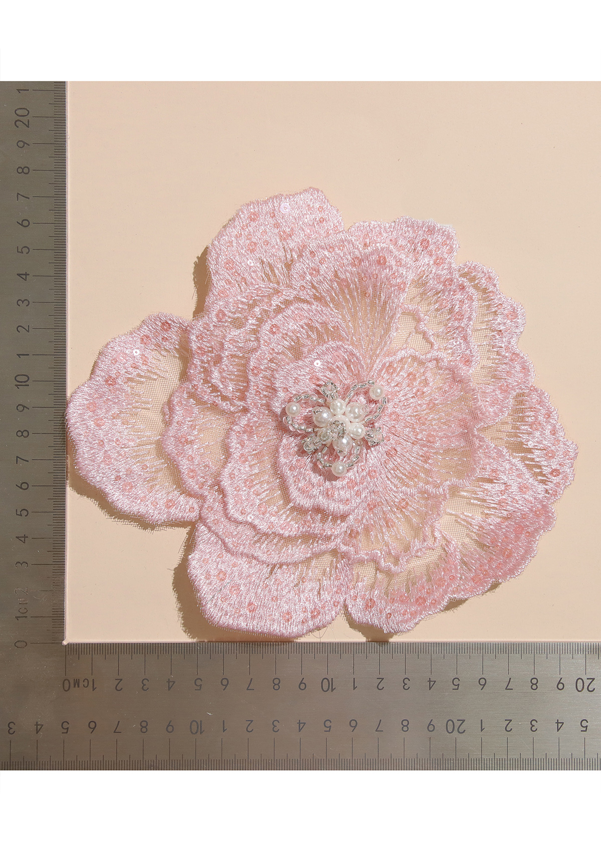Yanzi Handmade 3d Flower Sequin Beads Applique(YZX061)