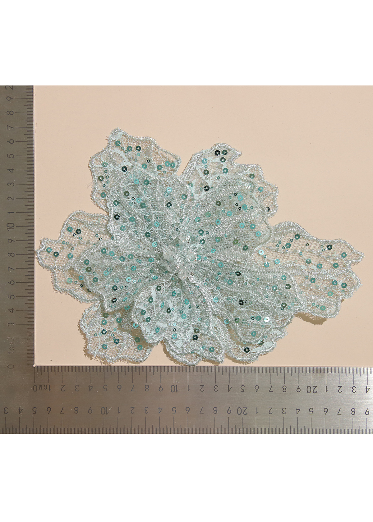 Yanzi Handmade 3d Flower Sequin Beads Applique(YZX063)