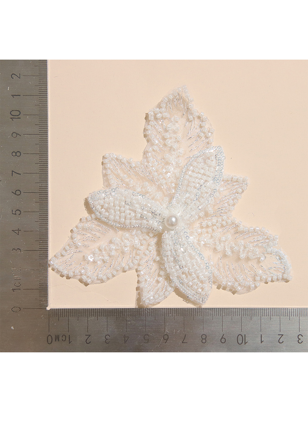 Yanzi Handmade 3d Flower Sequin Beads Applique(YZX072)