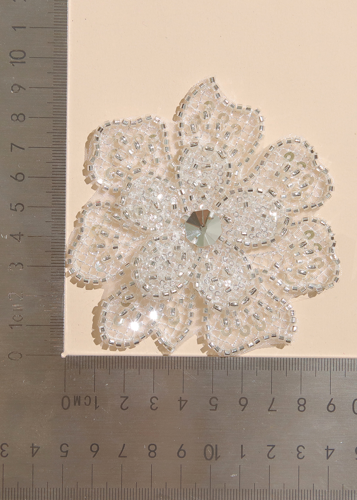 Yanzi Handmade 3d Flower Sequin Beads Applique(YZX084)