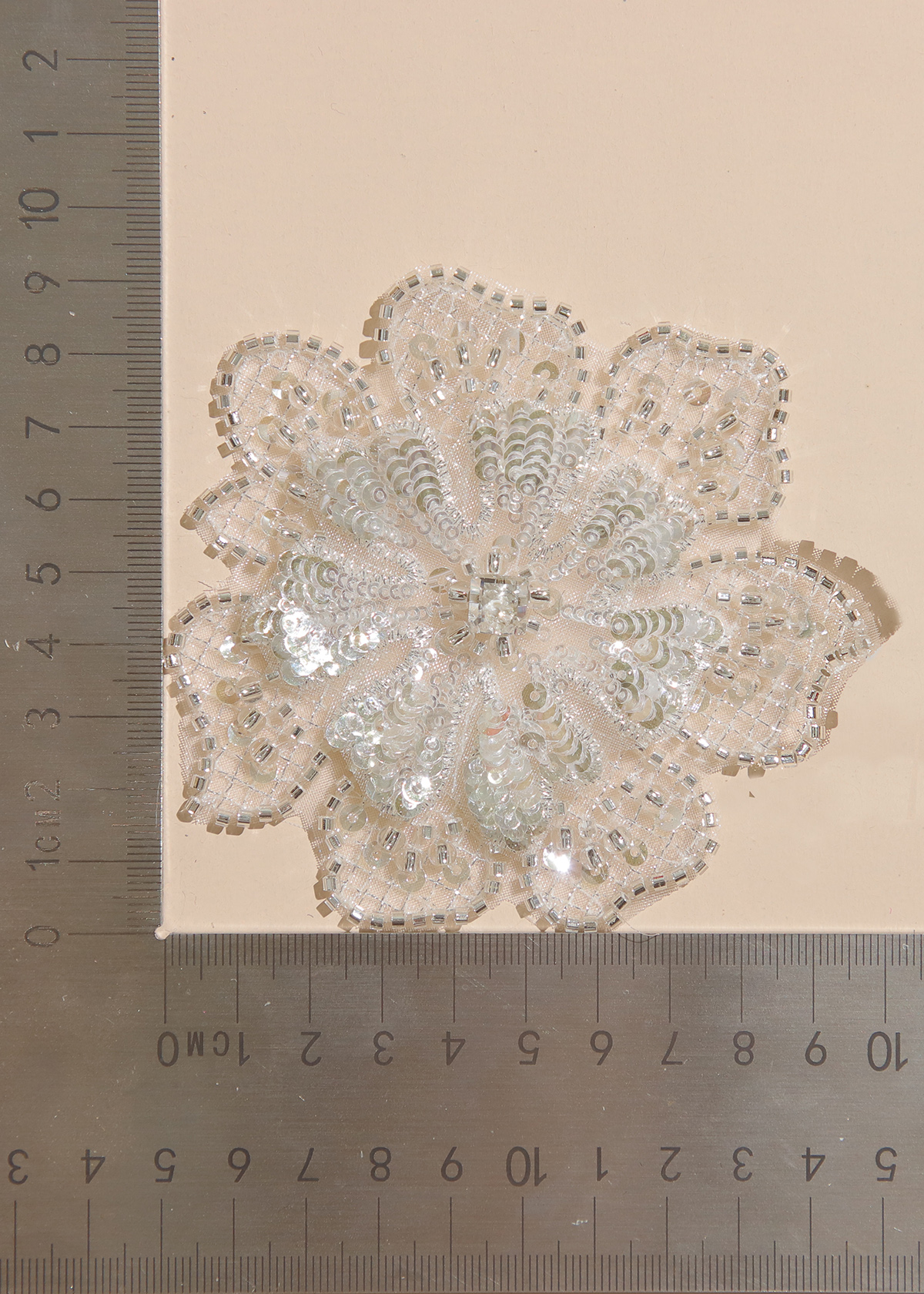 Yanzi Handmade 3d Flower Sequin Beads Applique(YZX085)