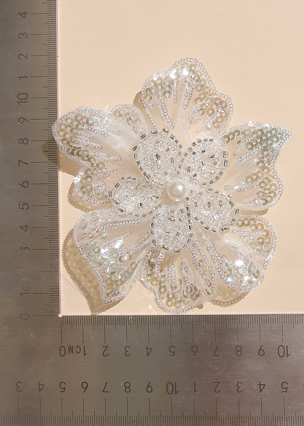 Yanzi Handmade 3d Flower Sequin Beads Applique(YZX086)