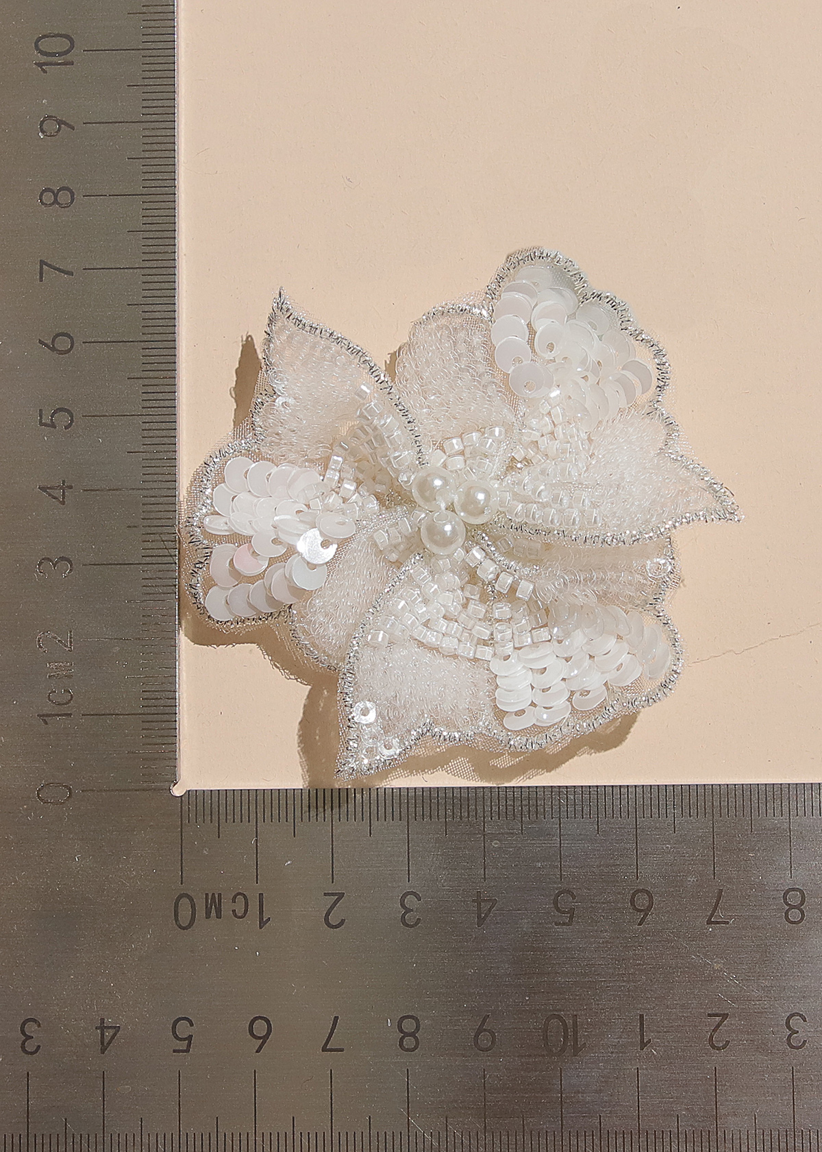 Yanzi Handmade 3d Flower Sequin Beads Applique(YZX092)