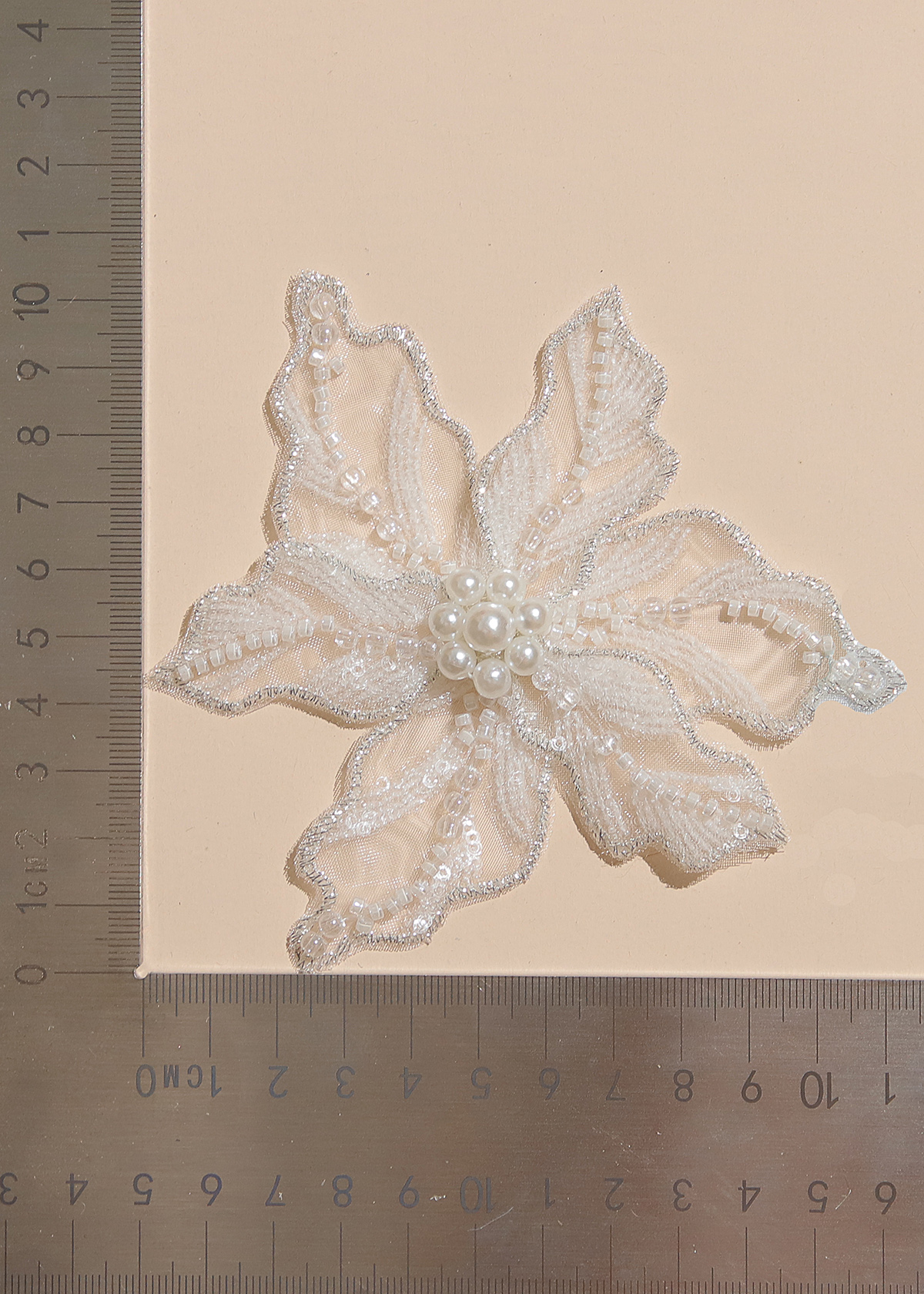 Yanzi Handmade 3d Flower Sequin Beads Applique(YZX093)