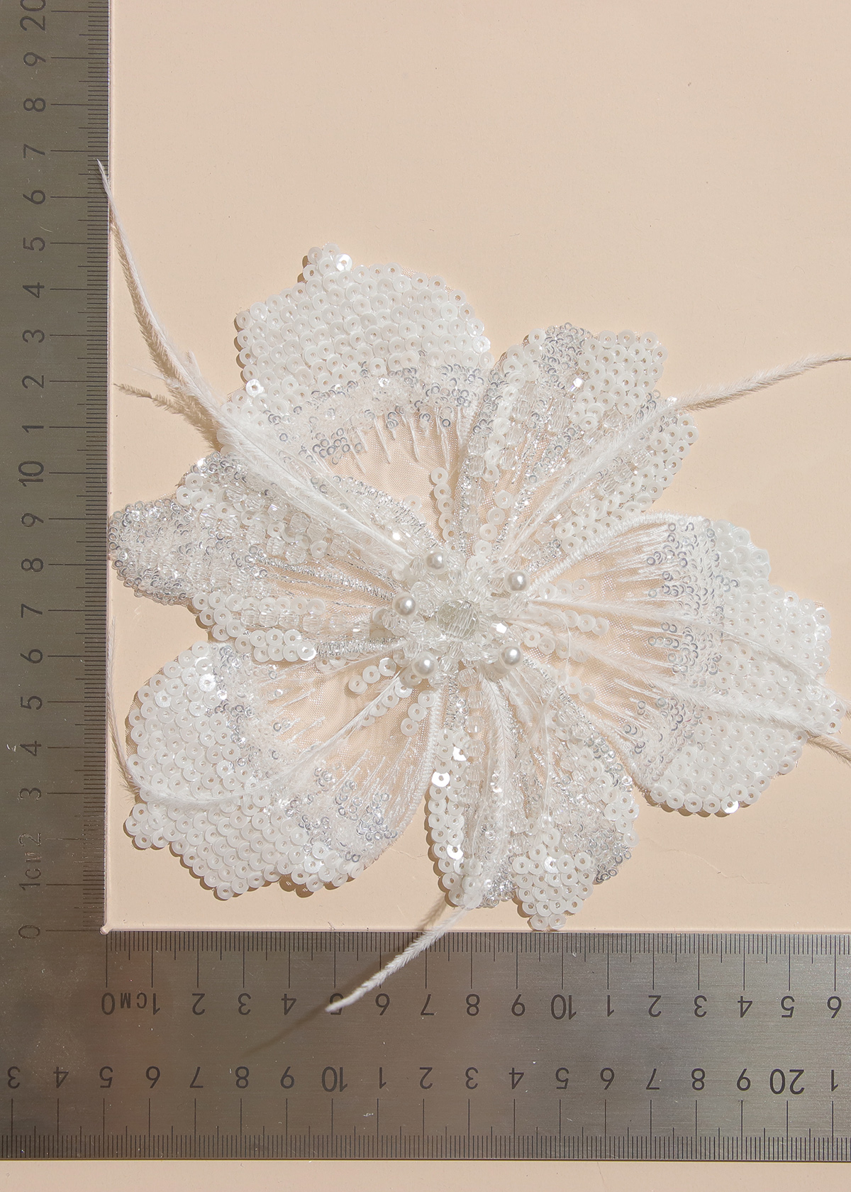 Yanzi Handmade 3d Flower Sequin Beads Applique(YZX095)