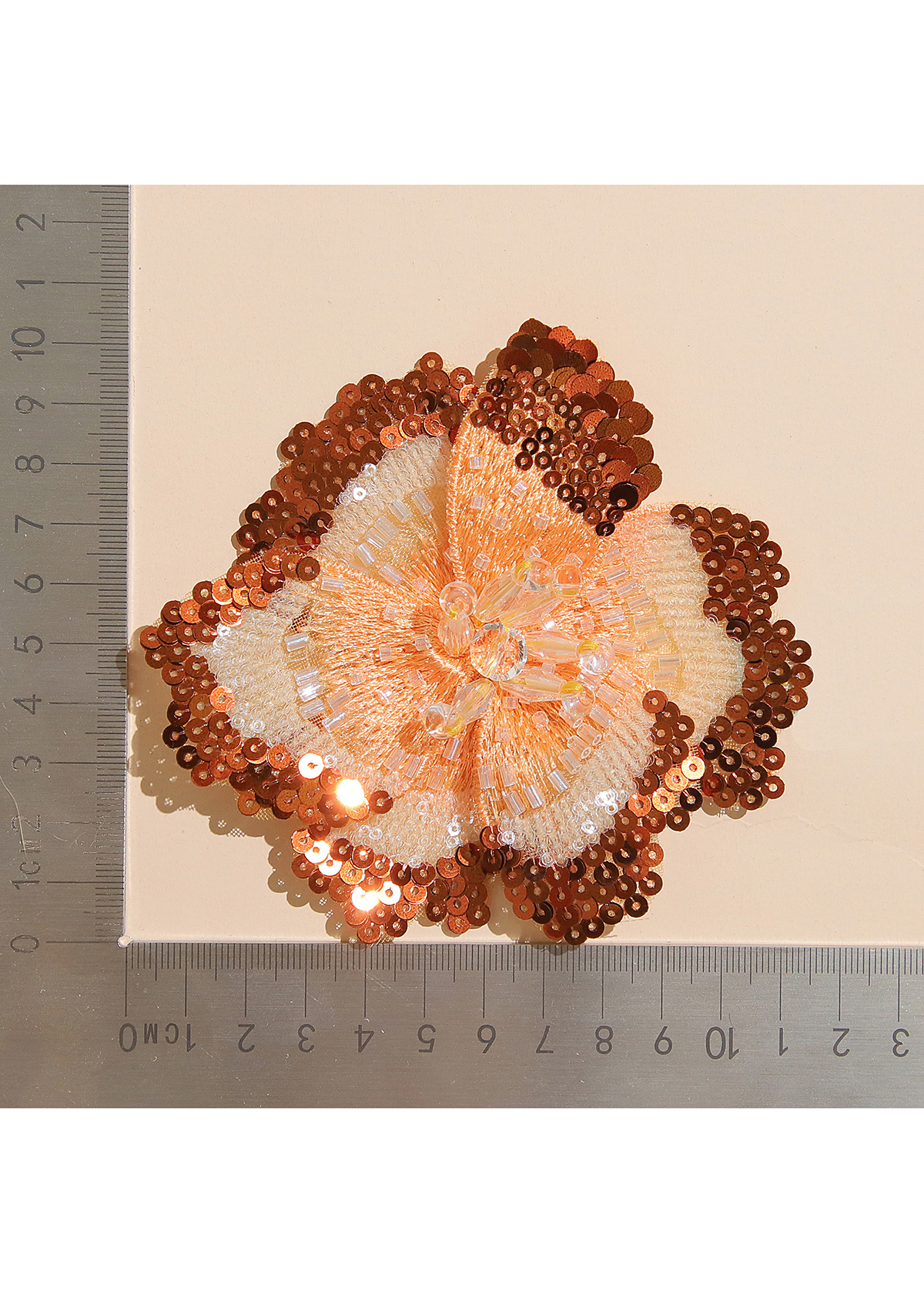 Yanzi Handmade 3d Flower Sequin Beads Applique(YZX096)
