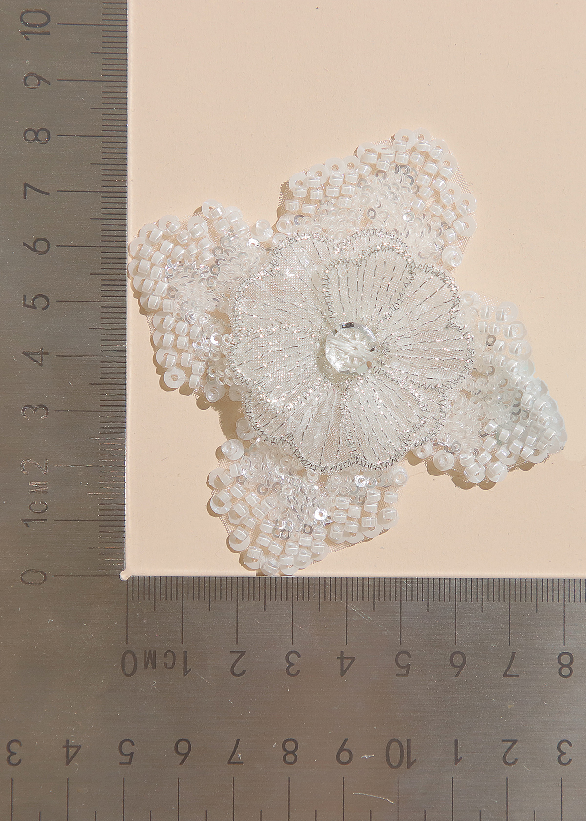 Yanzi Handmade 3d Flower Sequin Beads Applique(YZX102)