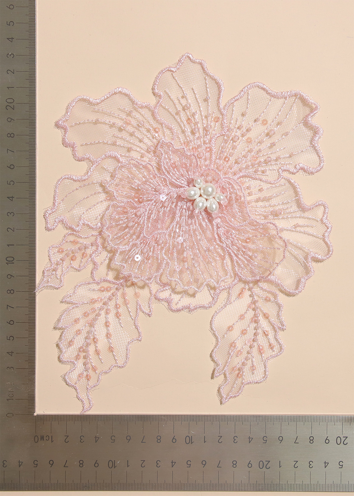 Yanzi Handmade 3d Flower Sequin Beads Applique(YZX110)