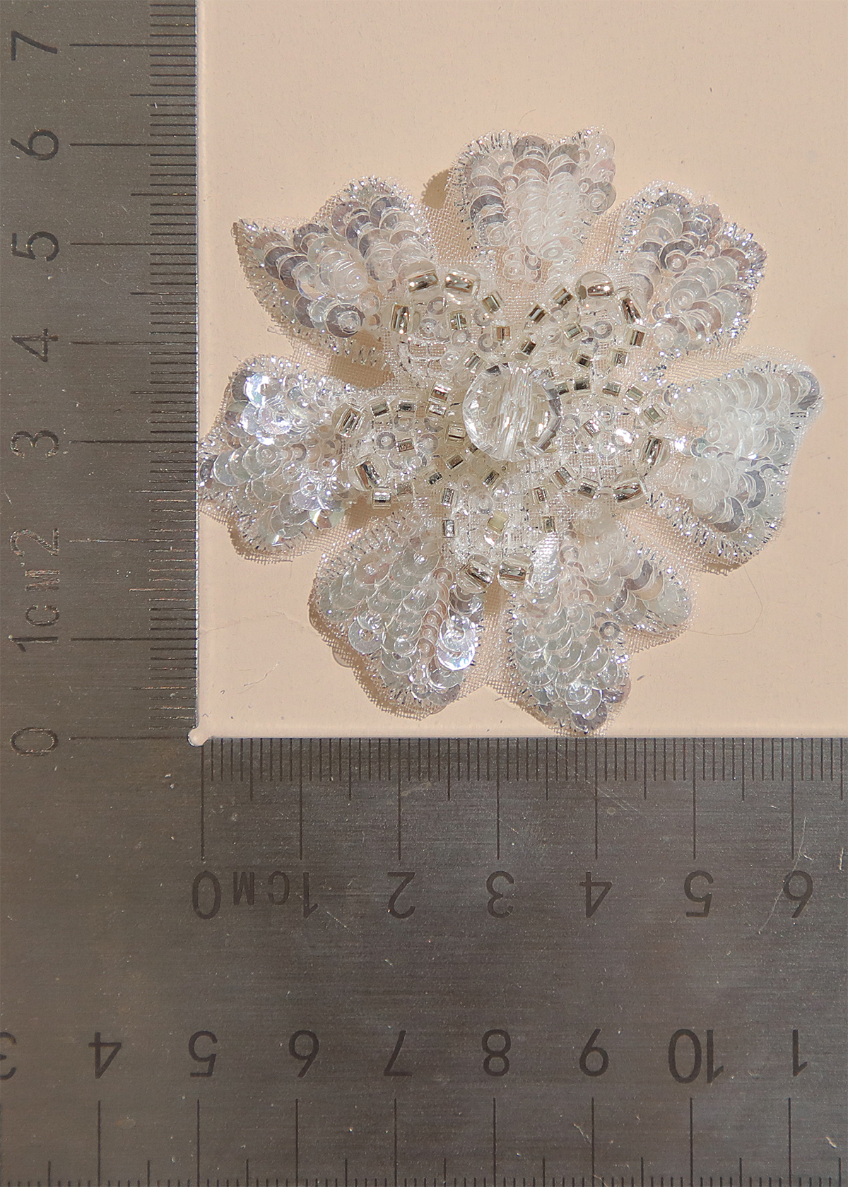 Yanzi Handmade 3d Flower Sequin Beads Applique(YZX117)