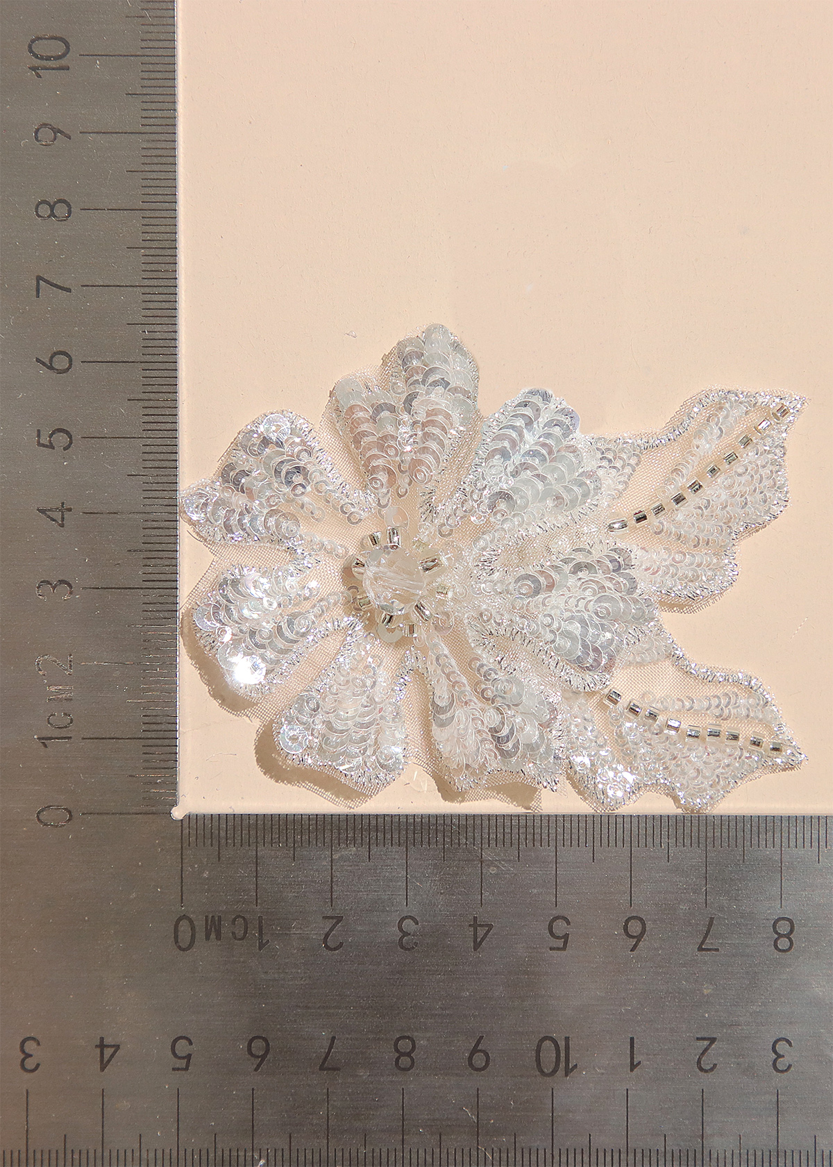 Yanzi Handmade 3d Flower Sequin Beads Applique(YZX118)