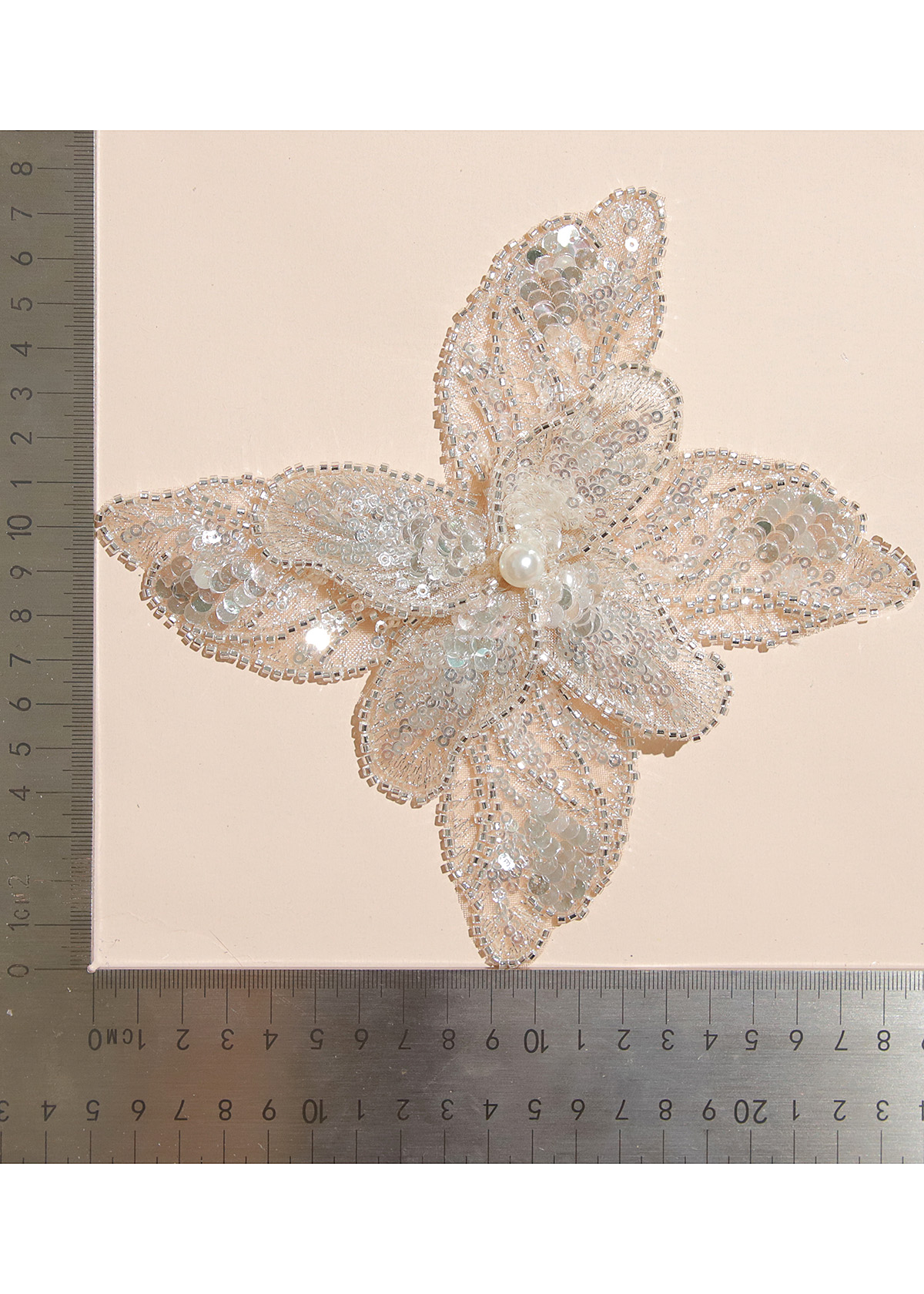 Yanzi Handmade 3d Flower Sequin Beads Applique(YZX125)